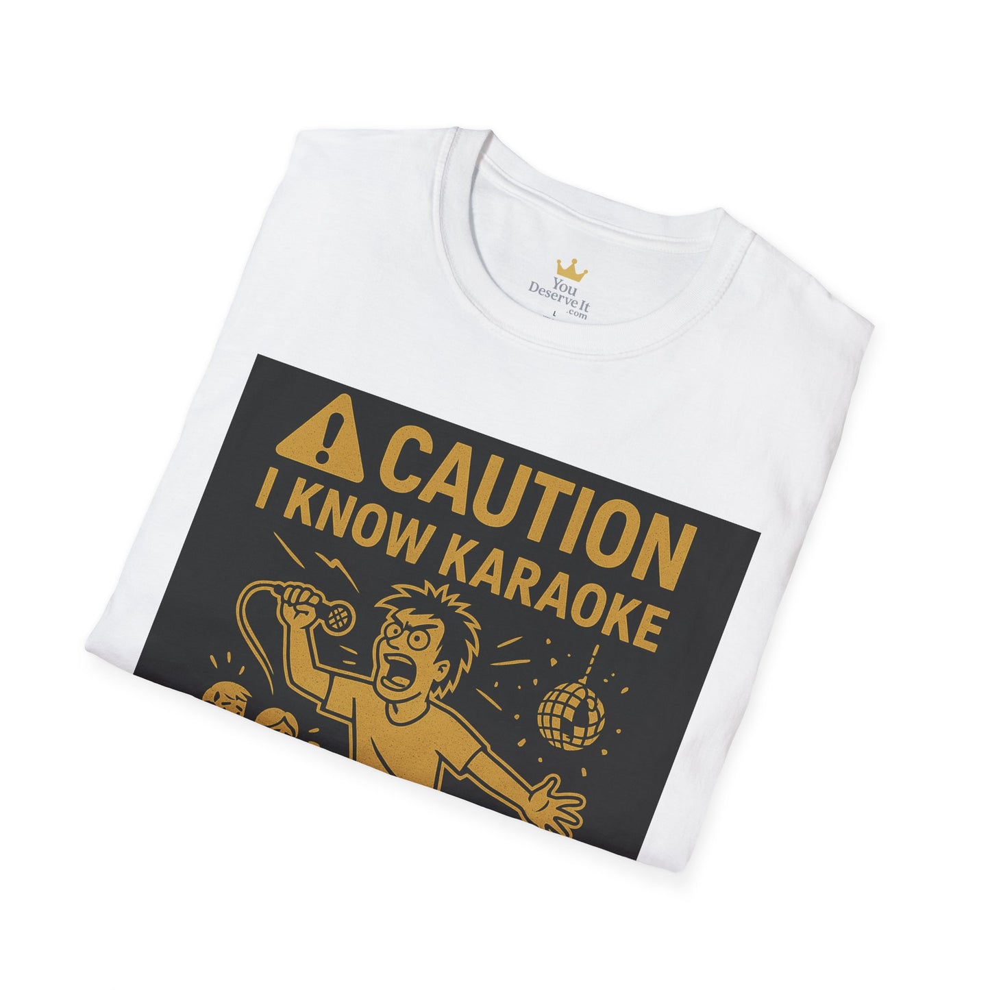 Caution I Know Karaoke Shirt | Funny Music Lover Tee, No Key Is Safe Graphic
