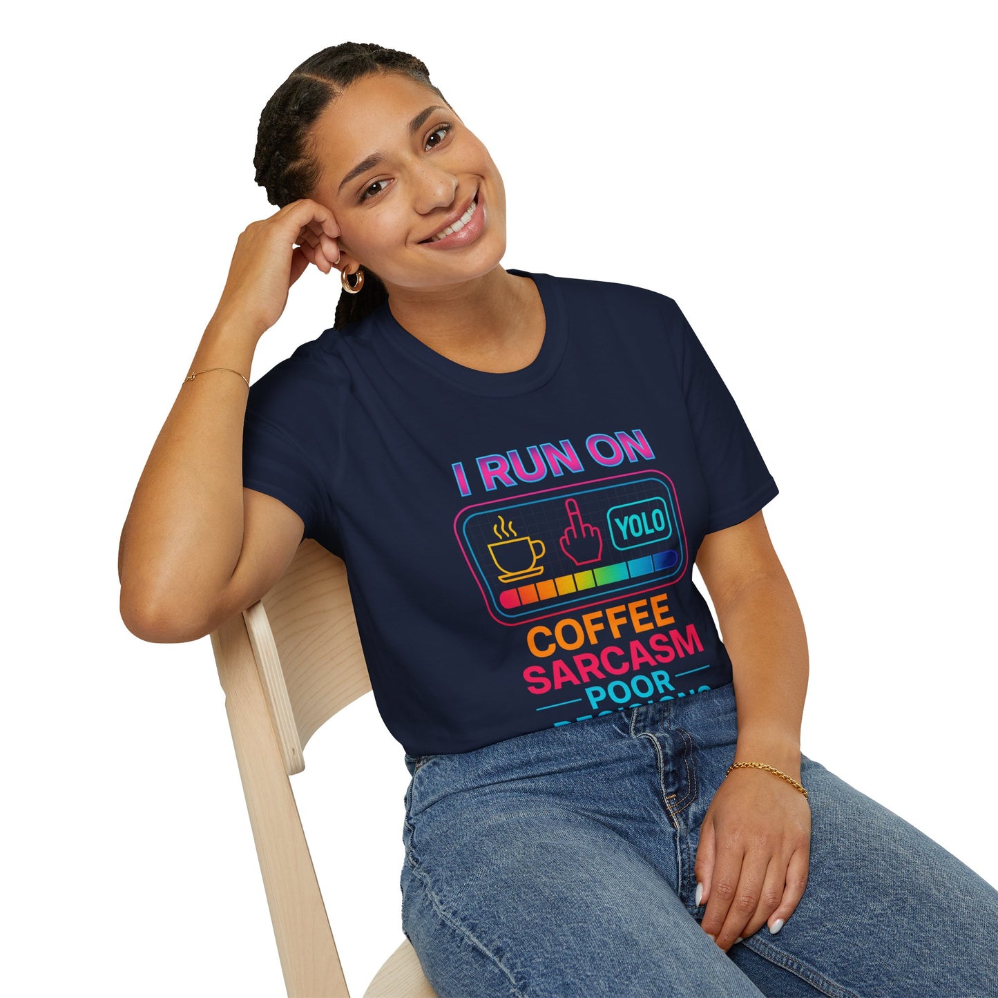 Funny Sarcasm Coffee T-Shirt | Gift for Coffee Lovers | YOLO Tee | Unisex Casual Wear | Ideal for Birthdays, Holidays
