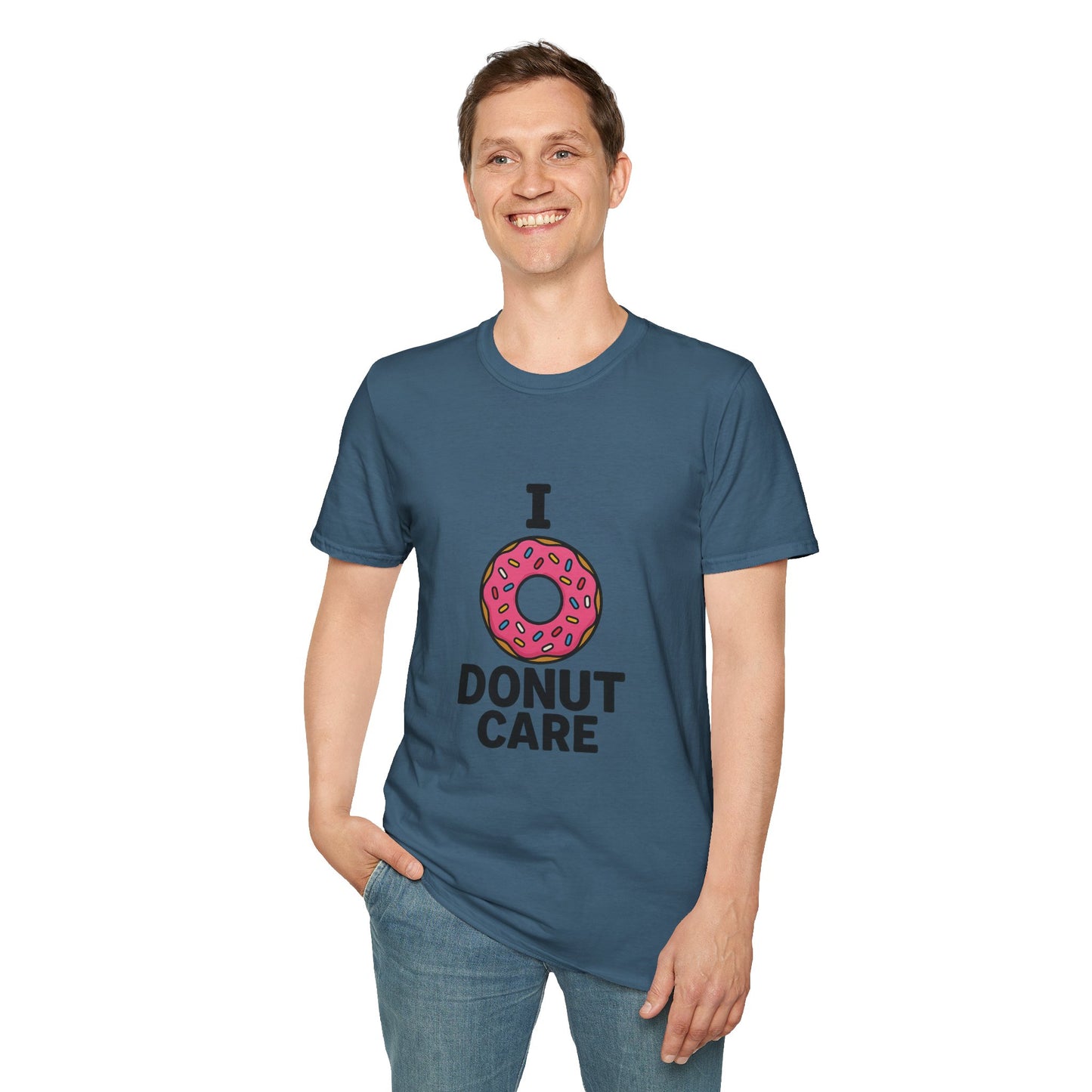 I Donut Care | Funny Pink Sprinkle Donut Shirt