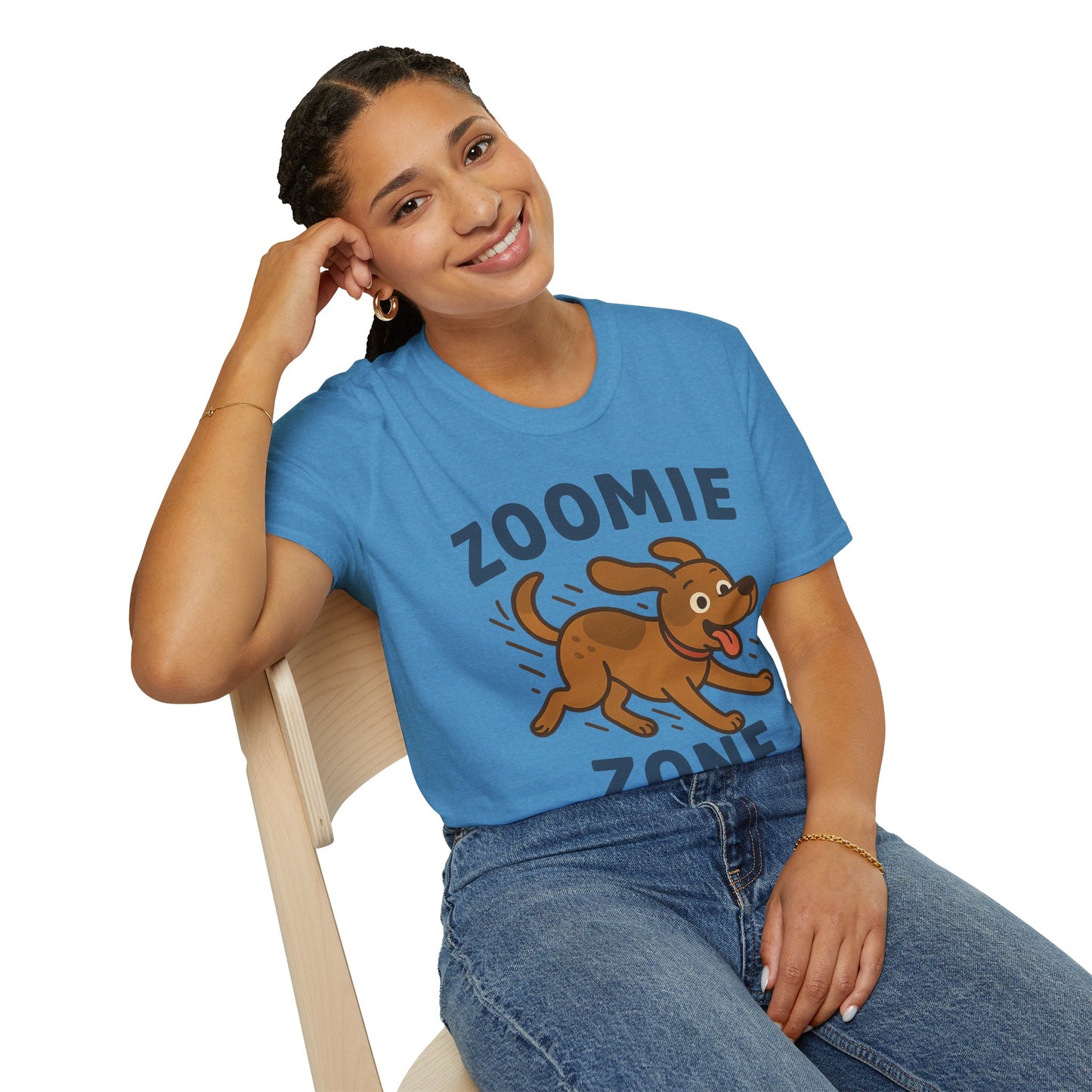 Unisex Dog Lover T-Shirt, Zoomie Zone Tee, Cute Pet Shirt, Funny Animal Humor Top, Gifts for Dog Owners, Playful Canine Apparel