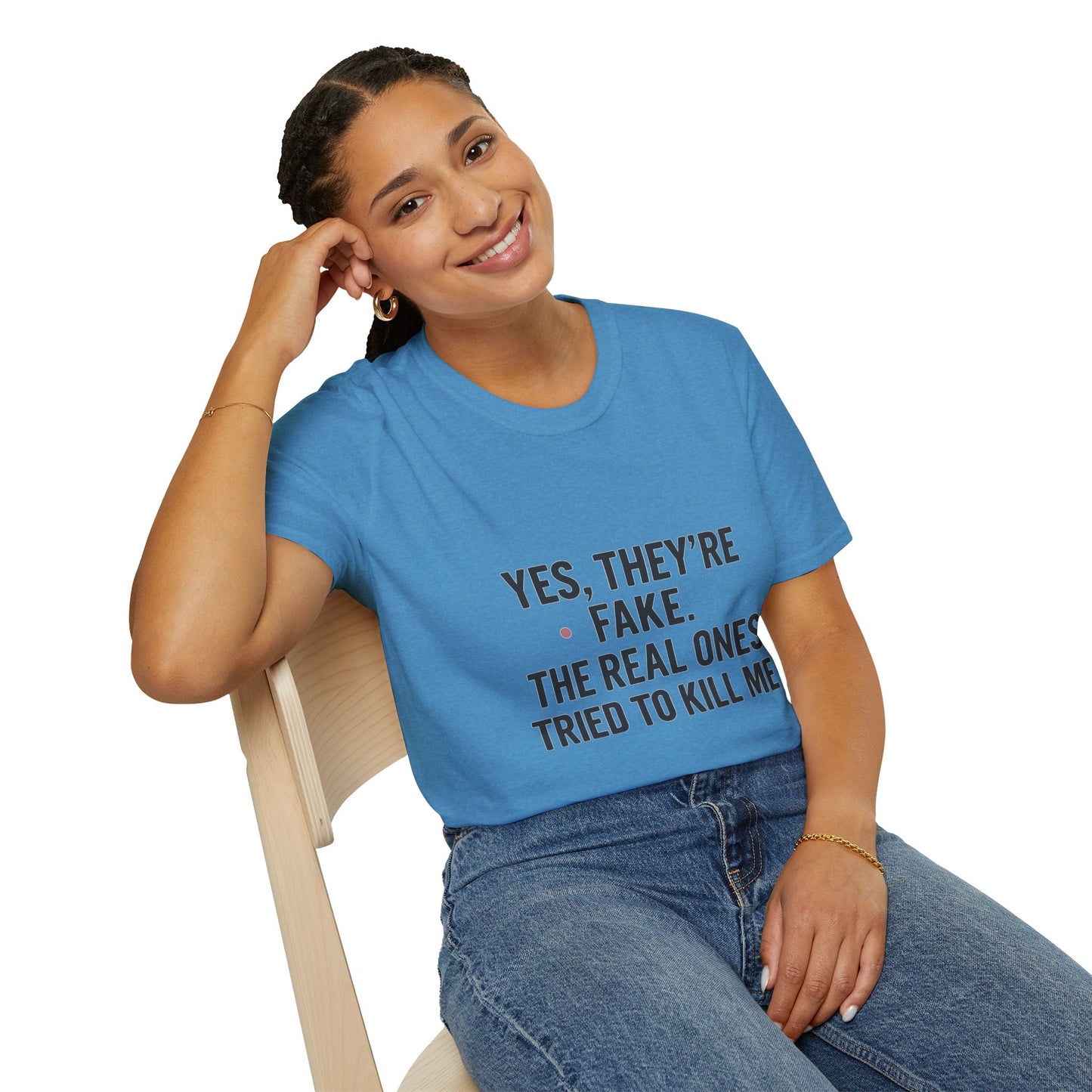 Yes, They're Fake | Breast Cancer Survivor Statement Tee