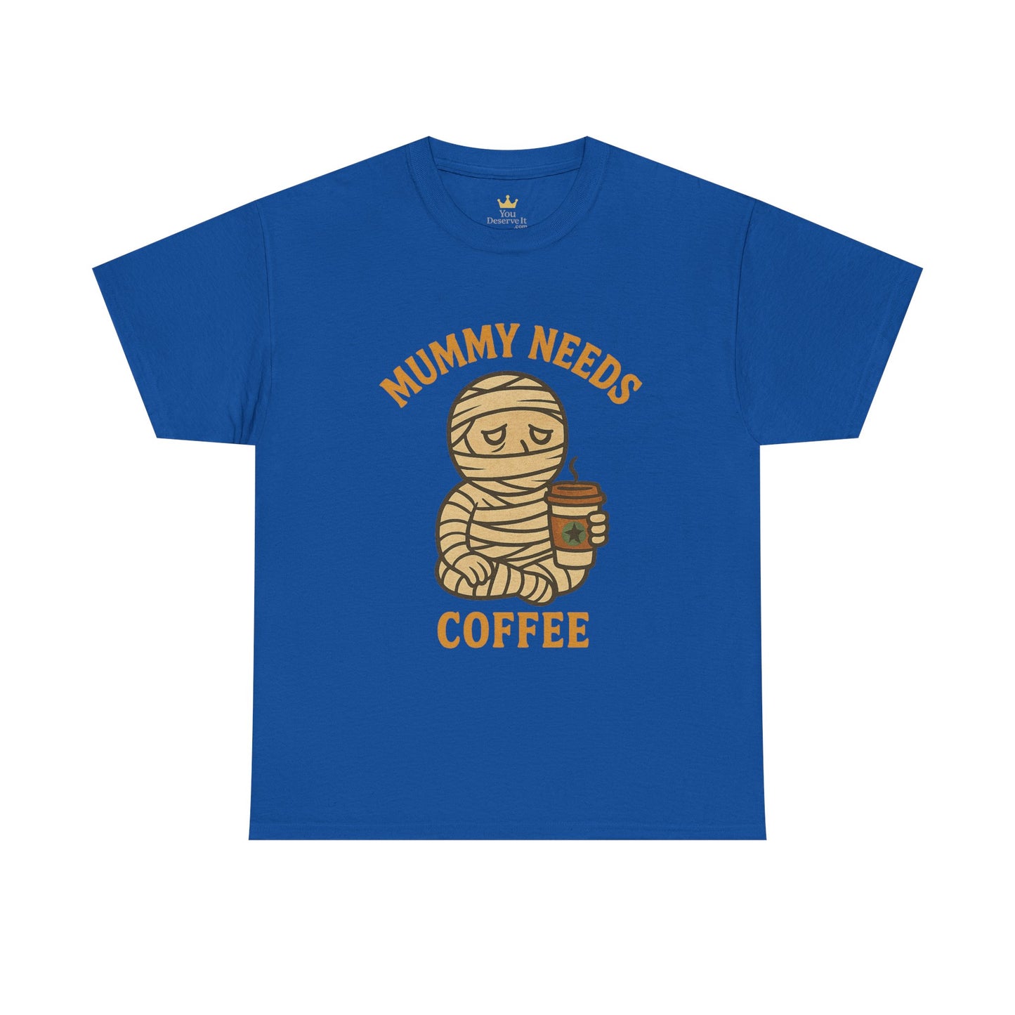 Mummy Needs Coffee Shirt | Funny Halloween Tired Mom Tee with Caffeine Theme