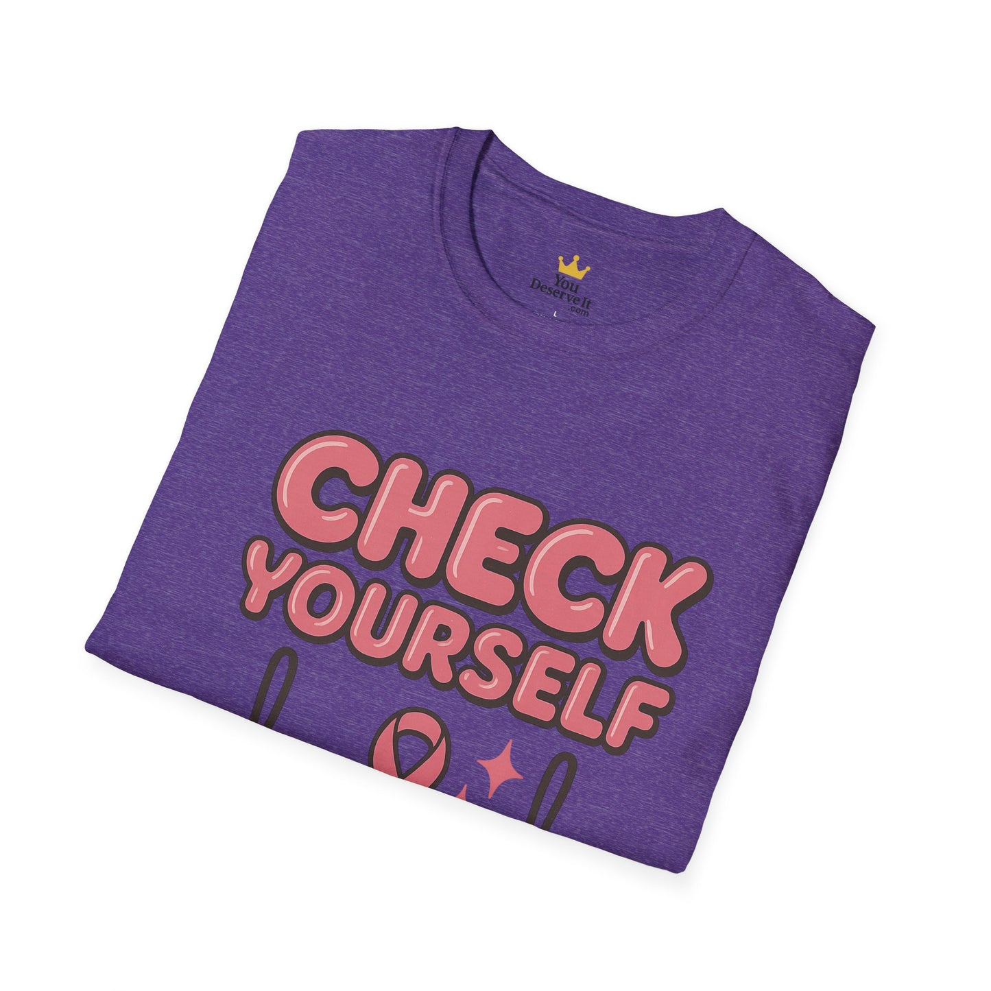 Check Yourself Breast Cancer Awareness T-Shirt | Funny Bra Ribbon Tee for Women