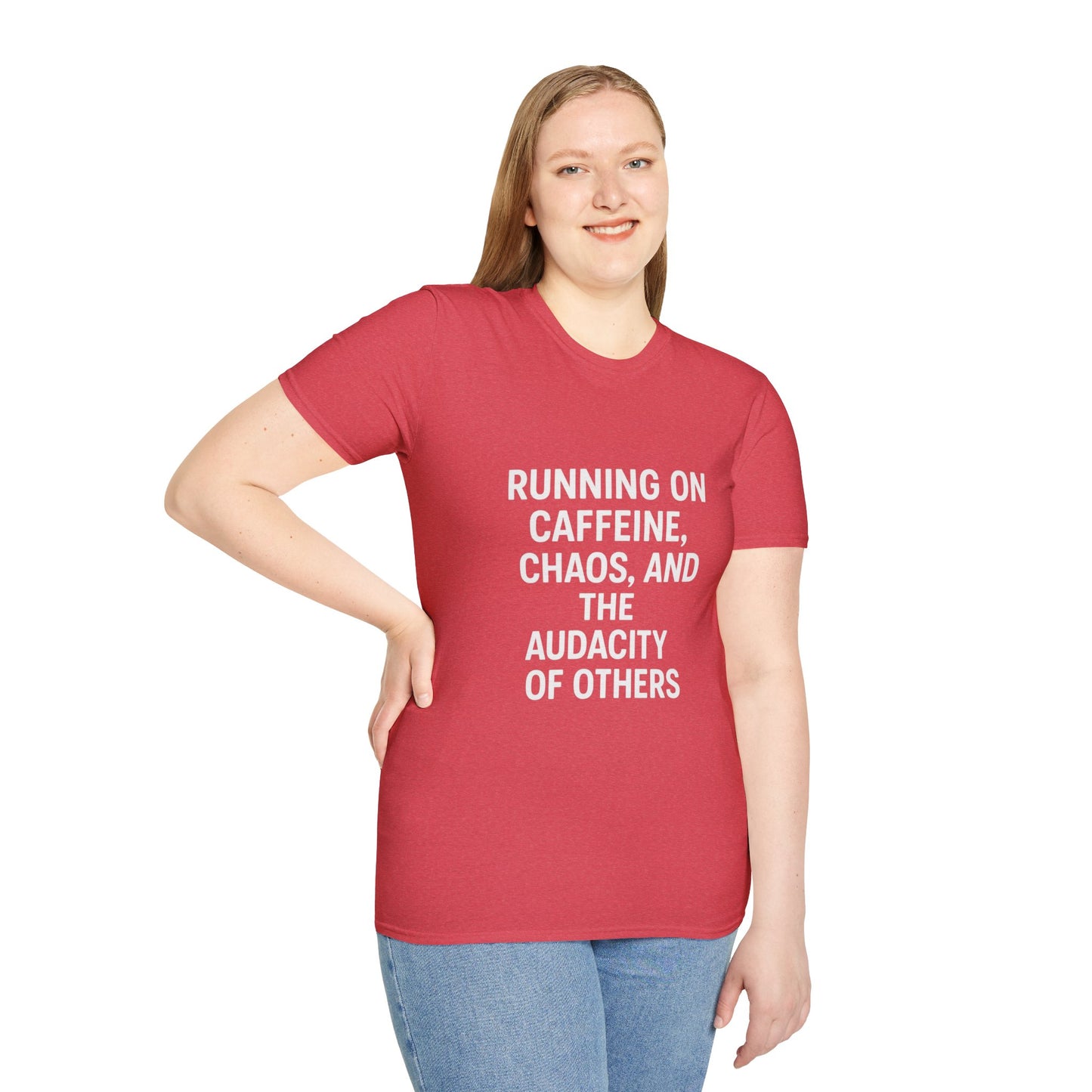 Caffeine Chaos & Audacity Shirt | Funny Sarcastic Quote Tee | Introvert Humor Gift