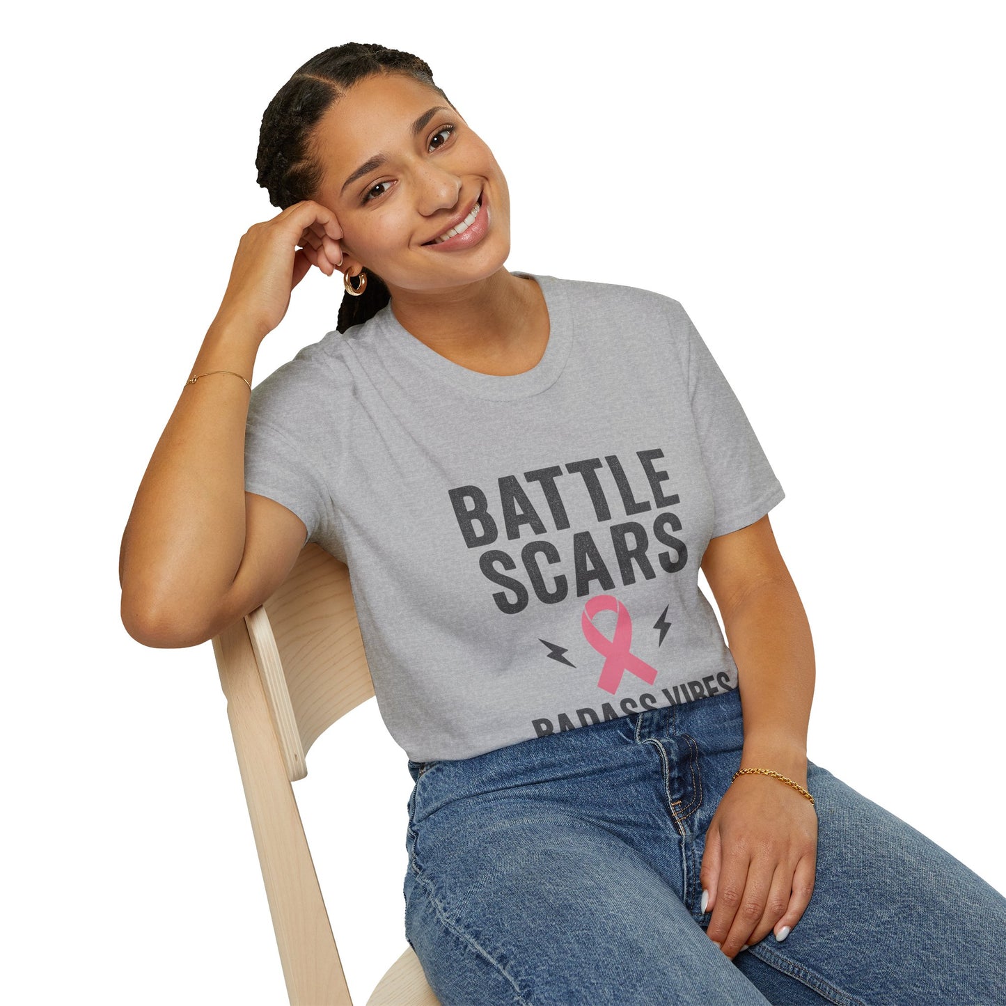 Battle Scars & Badass Vibes | Breast Cancer Warrior Tee