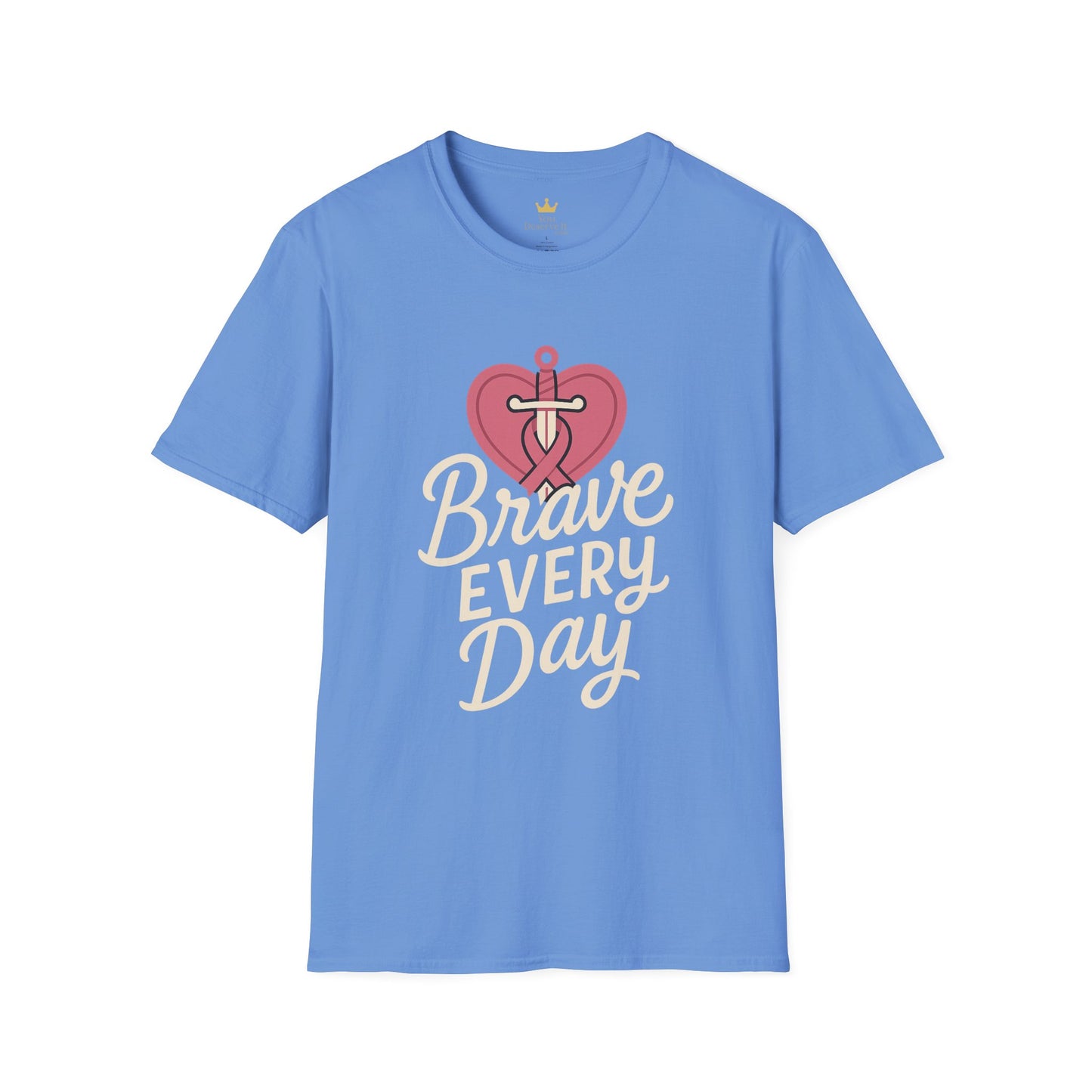 Brave Every Day Shirt | Breast Cancer Awareness Tee with Sword & Ribbon Heart