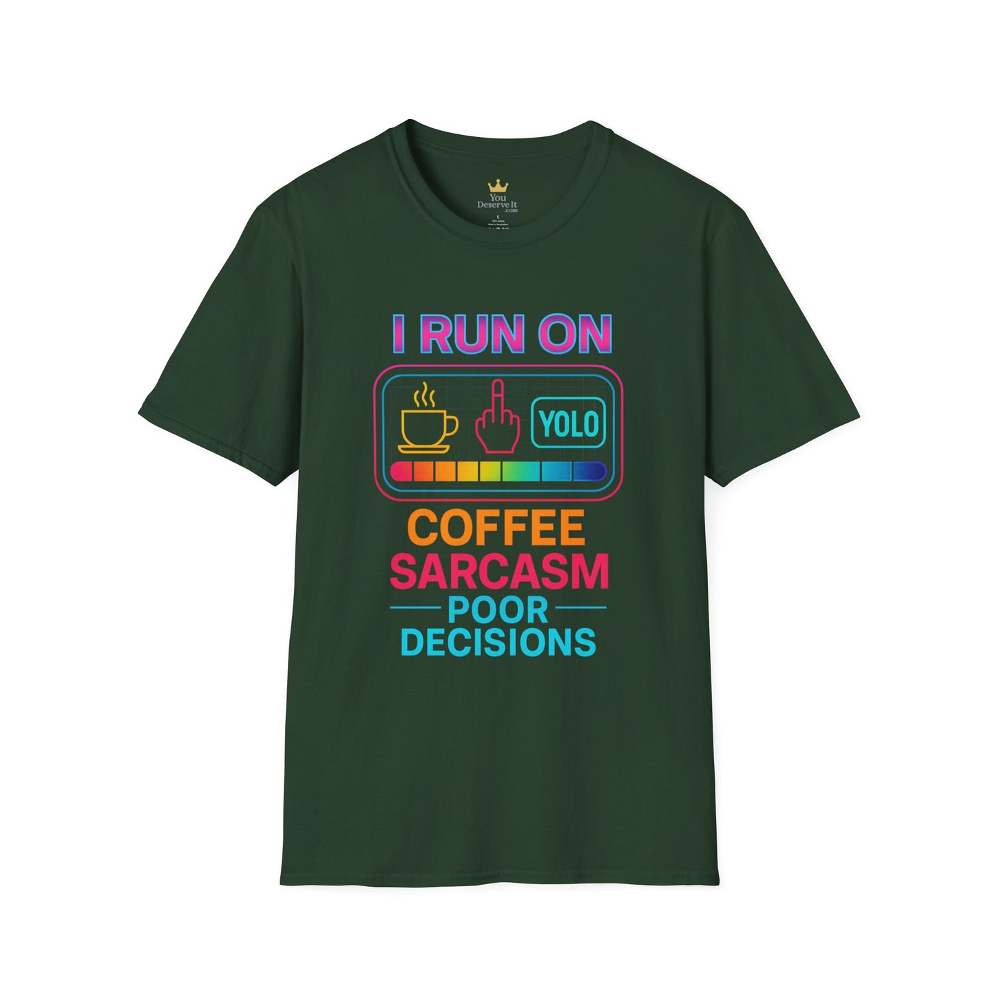 Funny Sarcasm Coffee T-Shirt | Gift for Coffee Lovers | YOLO Tee | Unisex Casual Wear | Ideal for Birthdays, Holidays