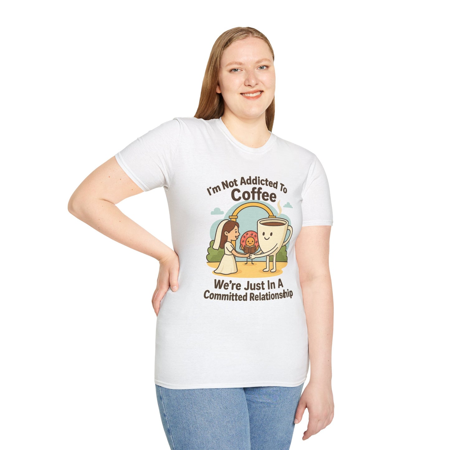 Funny Coffee T-Shirt, Gift for Coffee Lovers, Unisex Softstyle Tee, Cute Relationship Humor Shirt, Perfect for Birthdays and Coffee