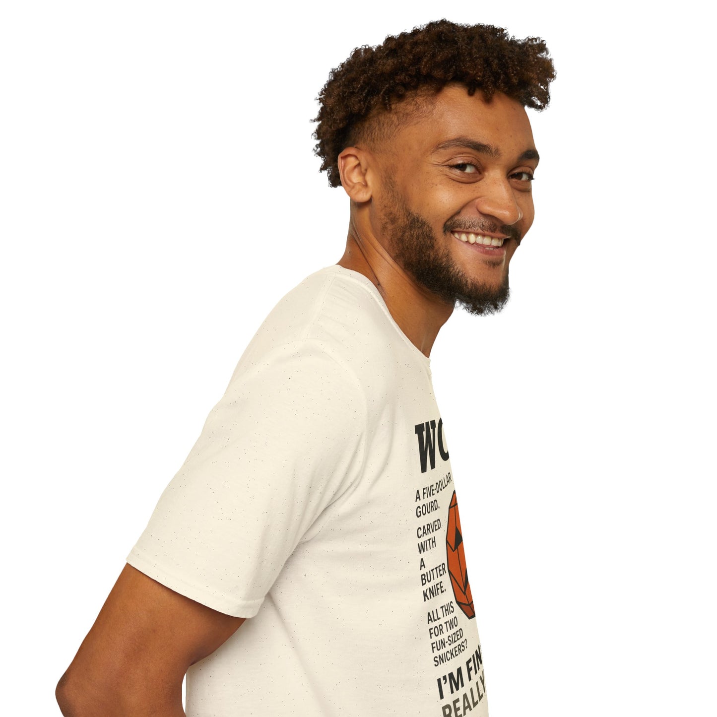 Geometric Jack-O’-Lantern Funny Halloween T-Shirt – Cynical Pumpkin Design