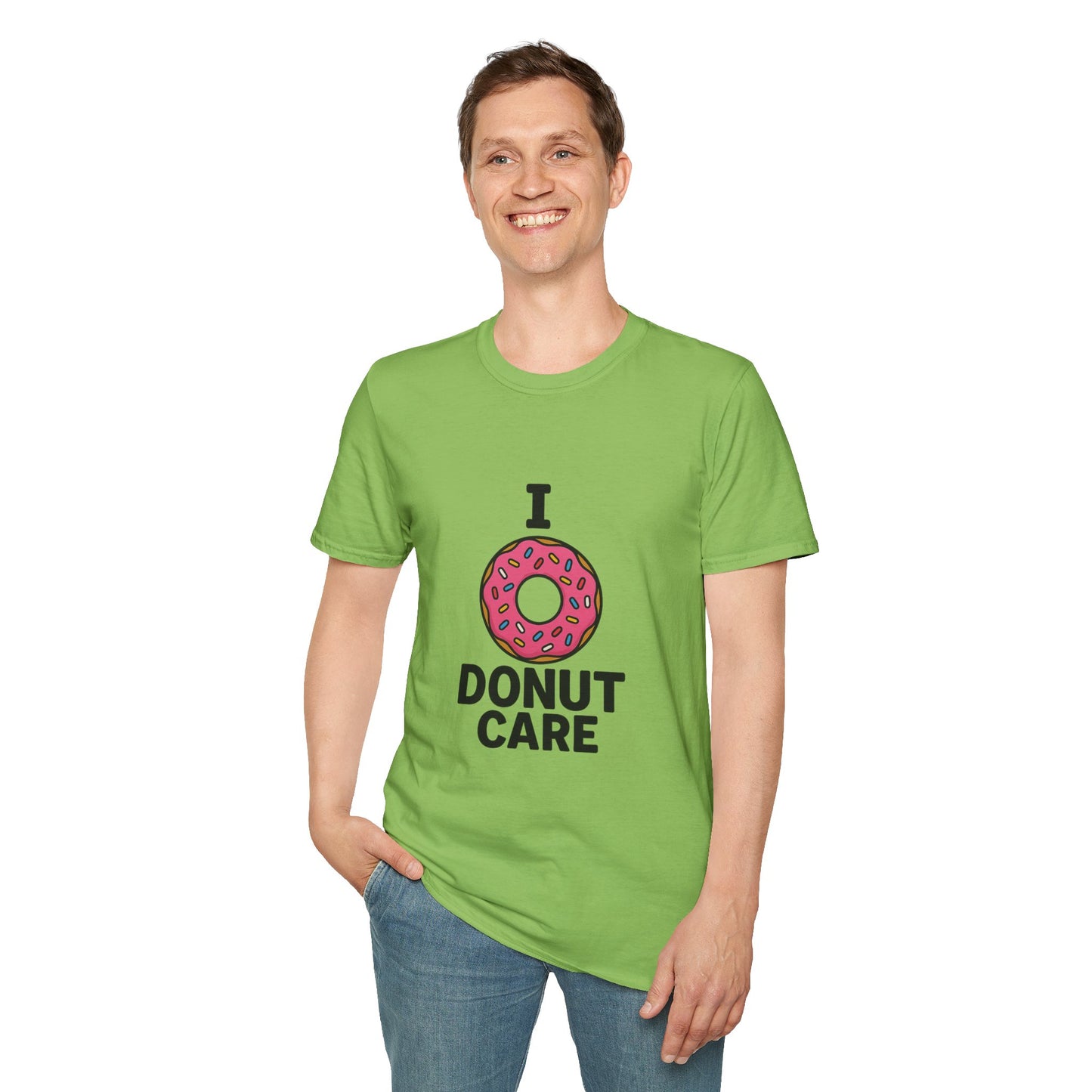 I Donut Care | Funny Pink Sprinkle Donut Shirt