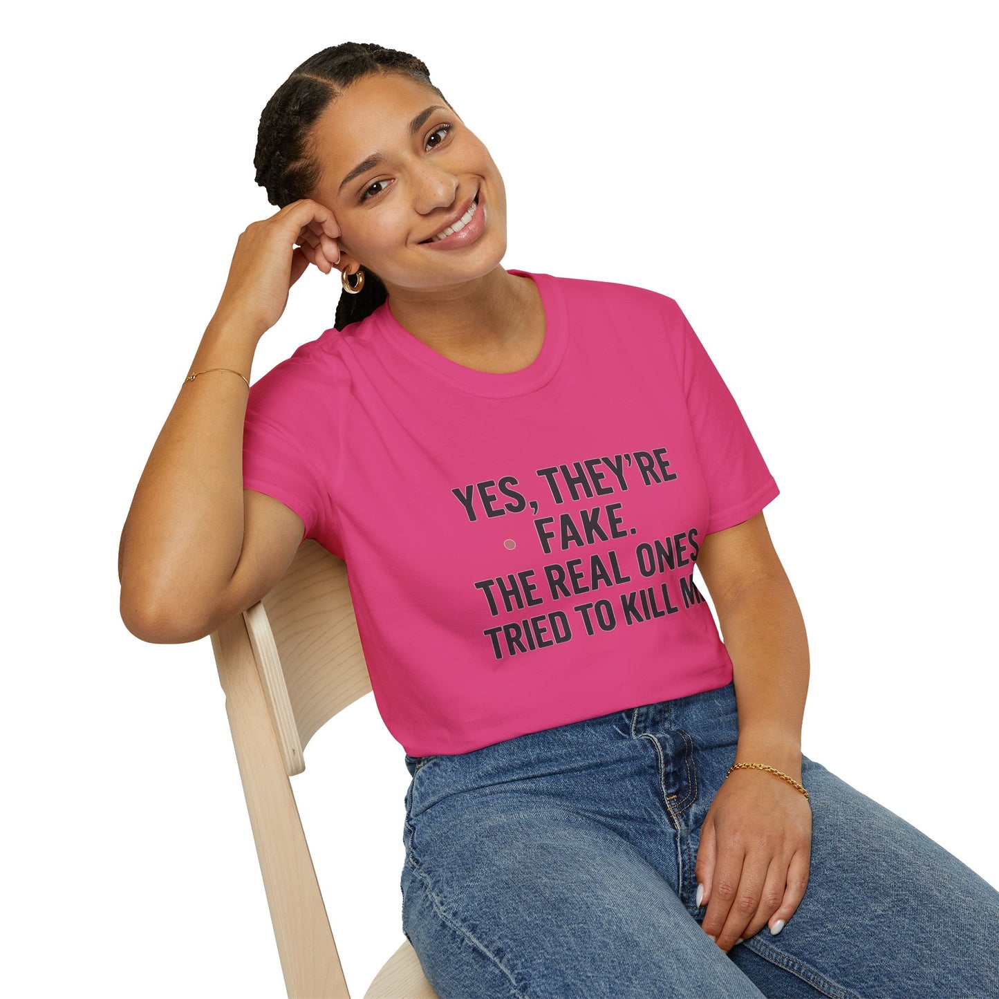 Yes, They're Fake | Breast Cancer Survivor Shirt