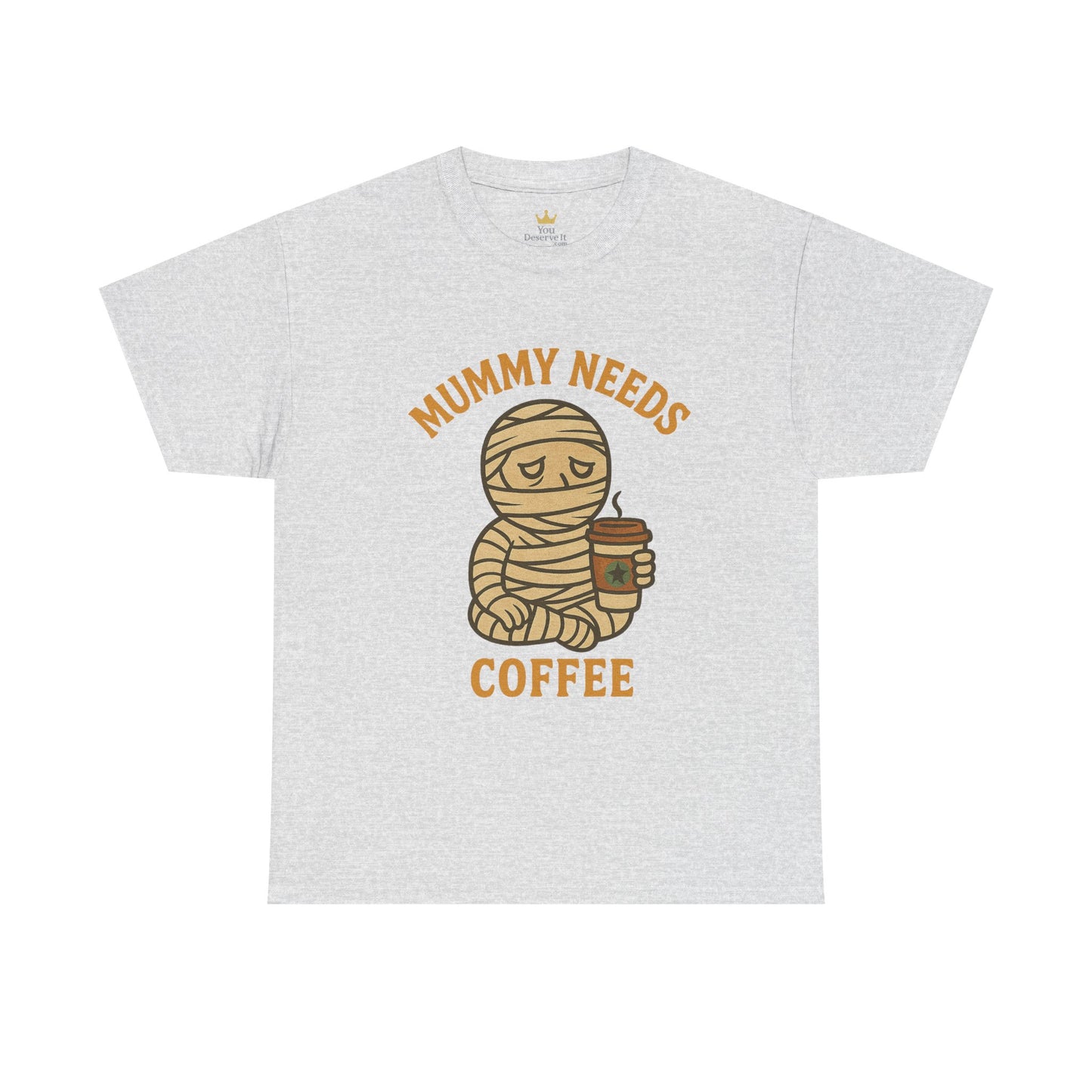 Mummy Needs Coffee Shirt | Funny Halloween Tired Mom Tee with Caffeine Theme