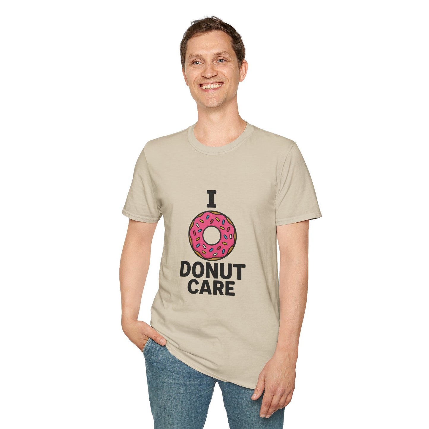 I Donut Care | Funny Pink Sprinkle Donut Shirt