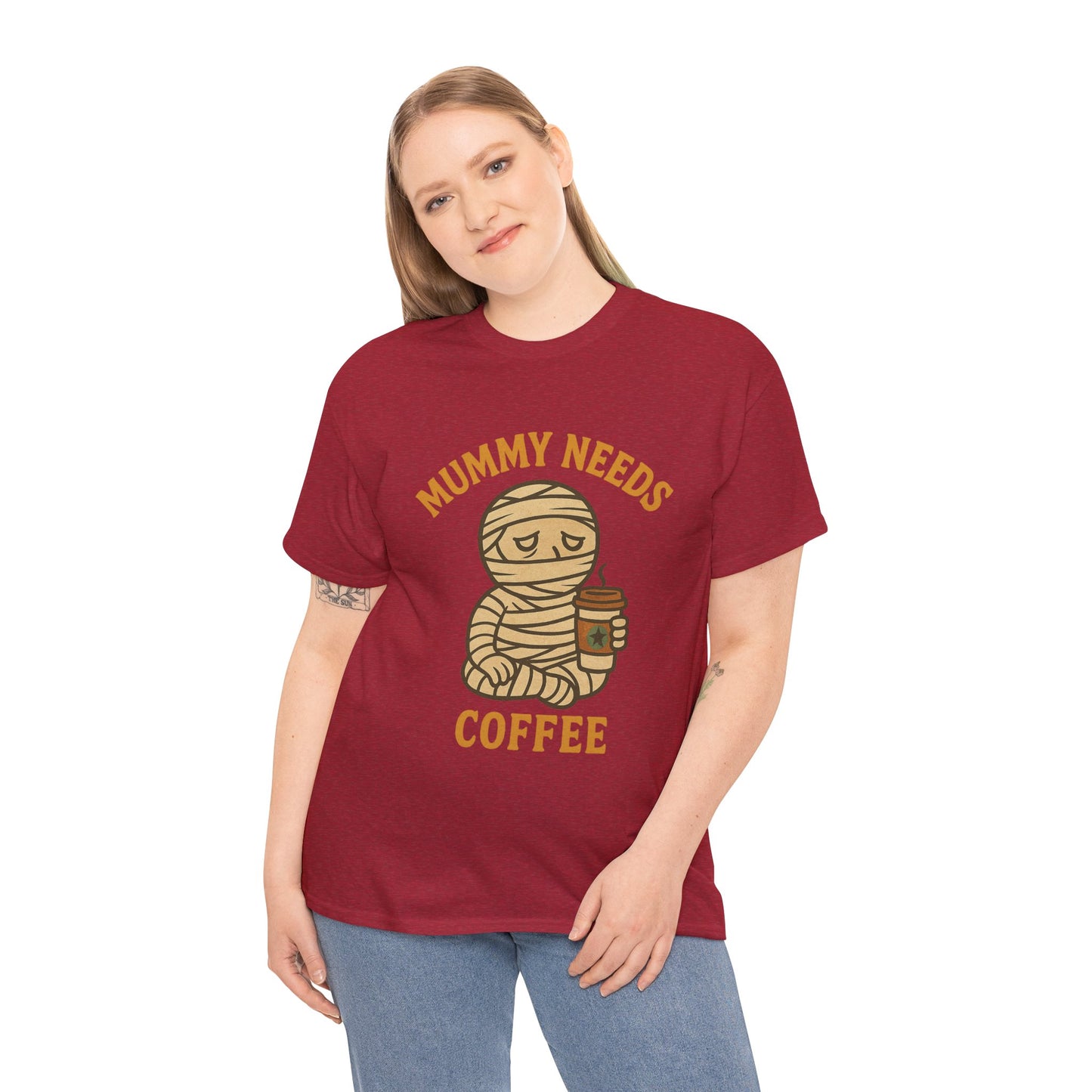 Mummy Needs Coffee Shirt | Funny Halloween Tired Mom Tee with Caffeine Theme