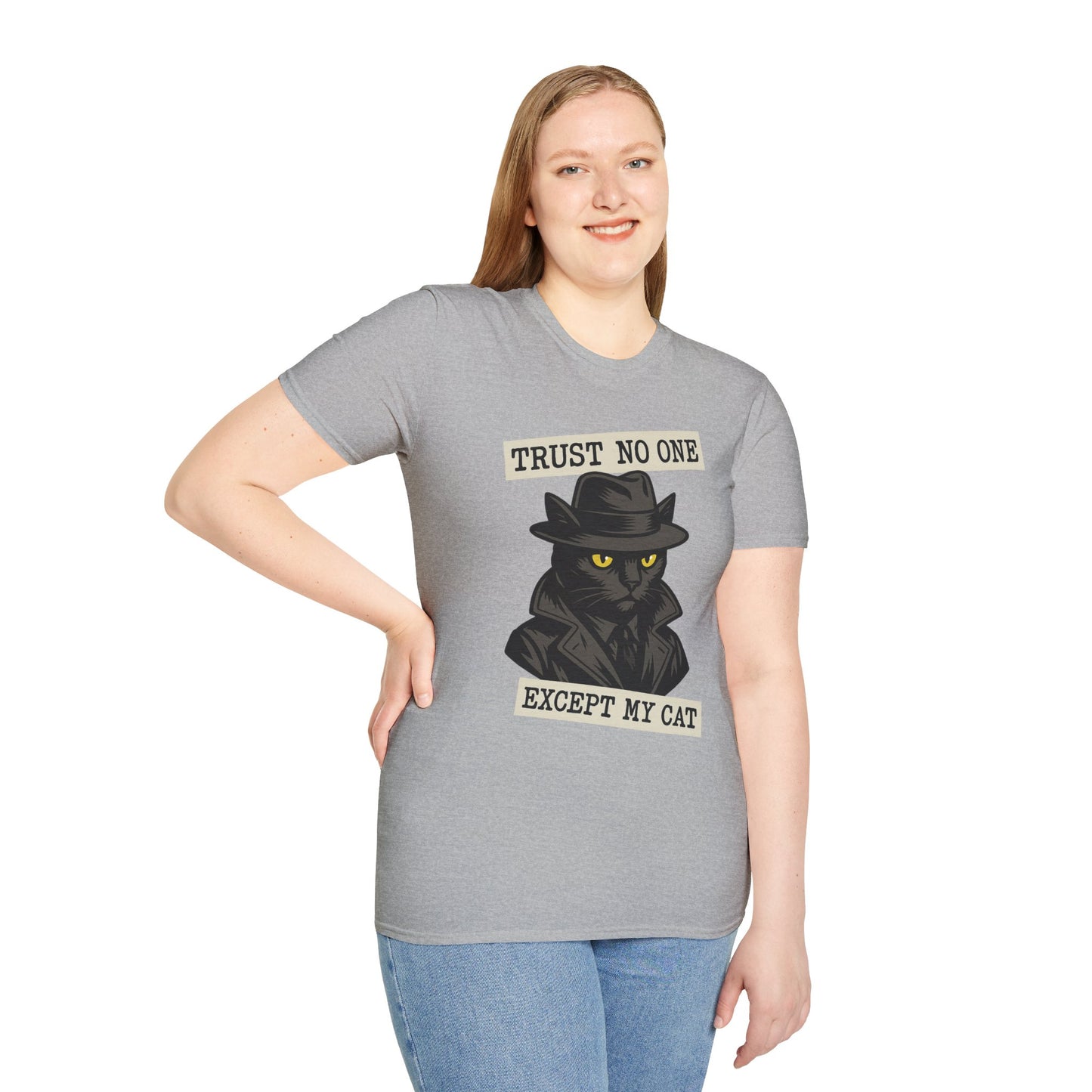 Trust No One Except My Cat – Noir Detective Cat T-Shirt