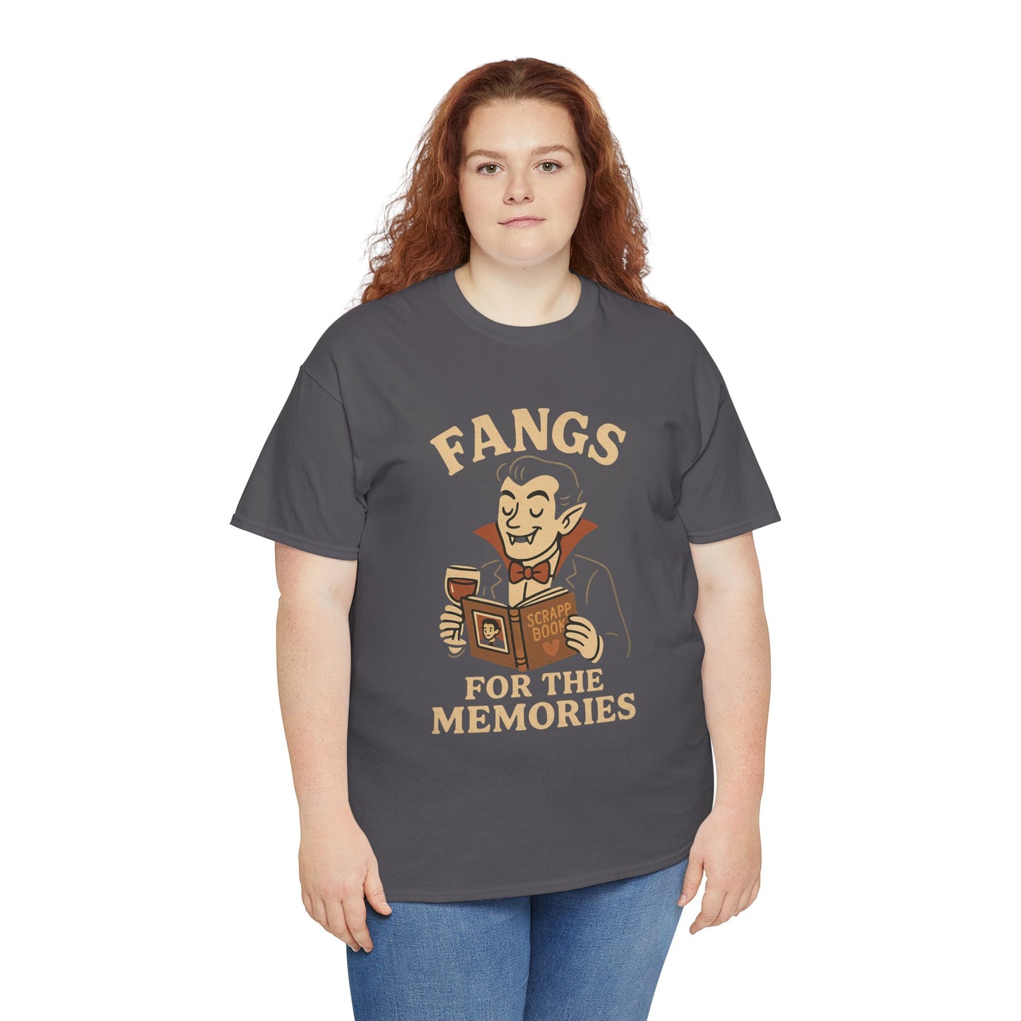 Fangs for the Memories Shirt | Funny Vampire Halloween Tee with Scrapbook Design