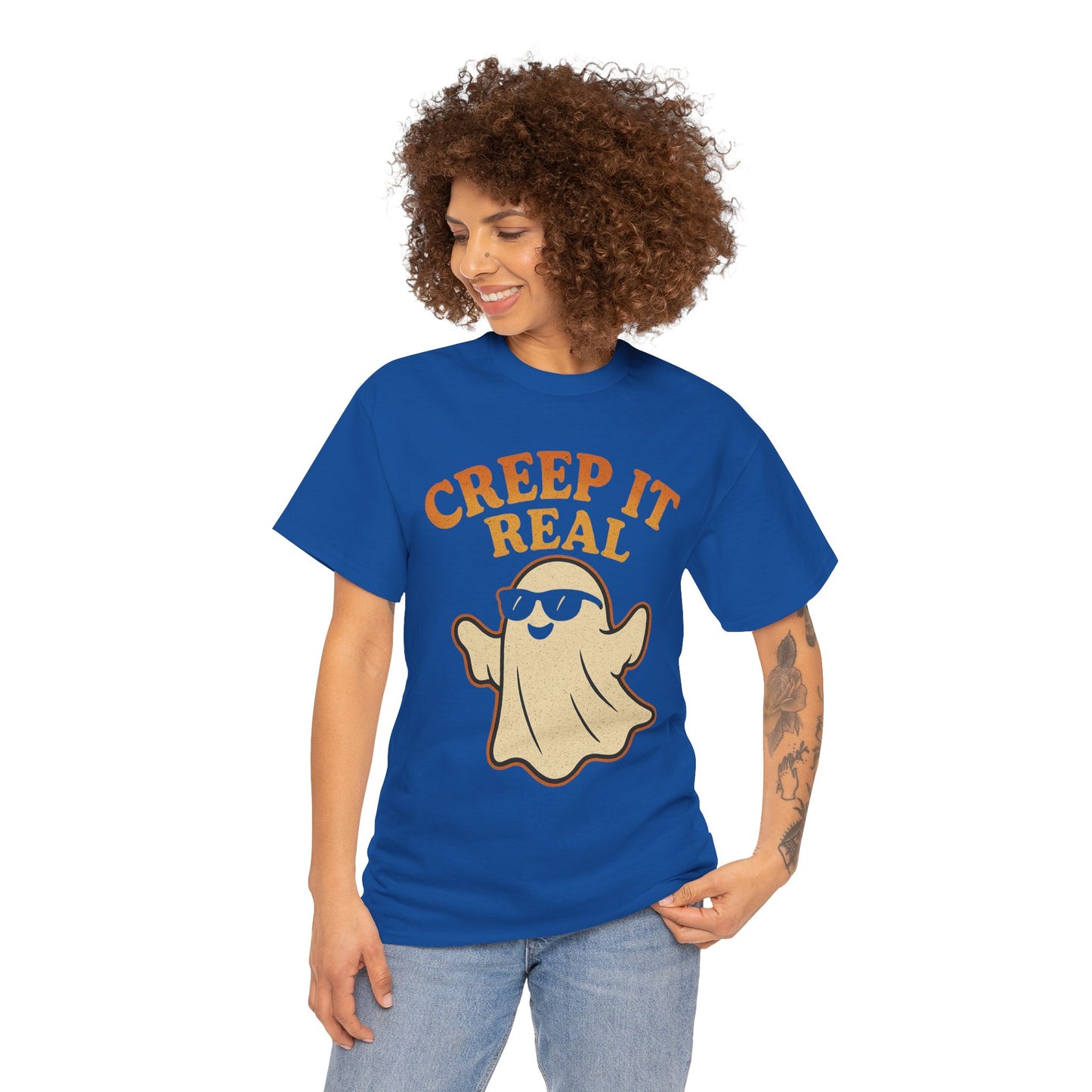 Creep It Real Shirt | Funny Halloween Ghost T-Shirt with Sunglasses