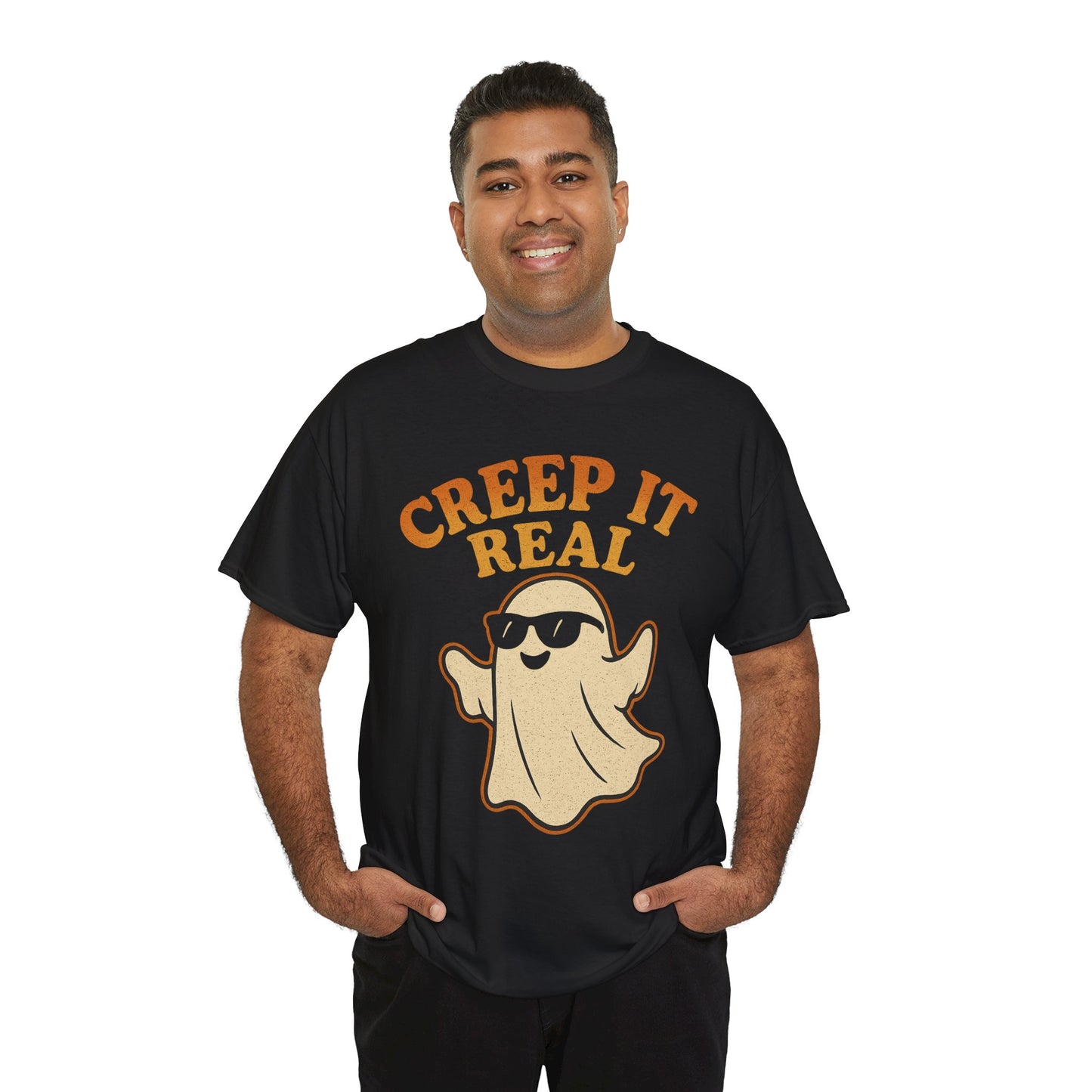 Creep It Real Shirt | Funny Halloween Ghost T-Shirt with Sunglasses