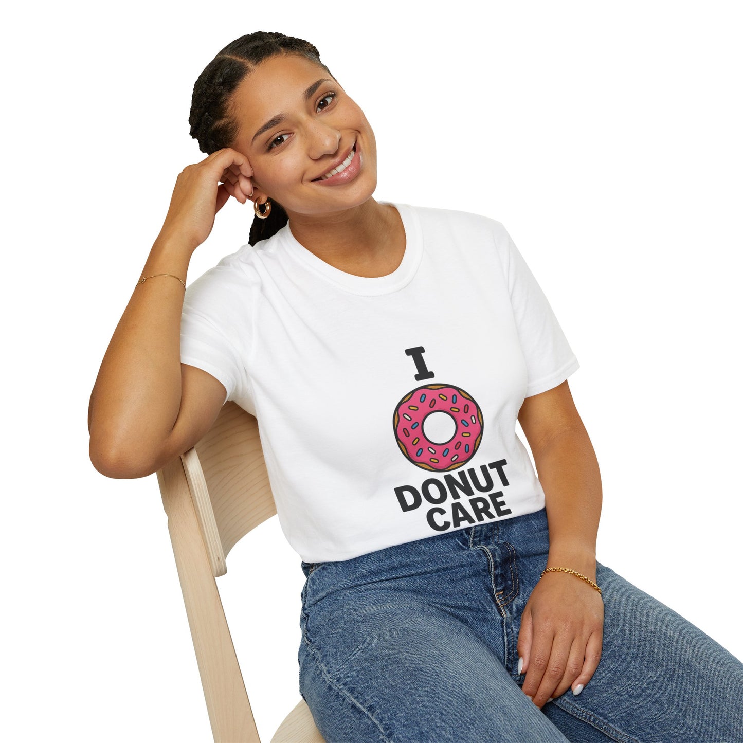 I Donut Care | Funny Pink Sprinkle Donut Shirt