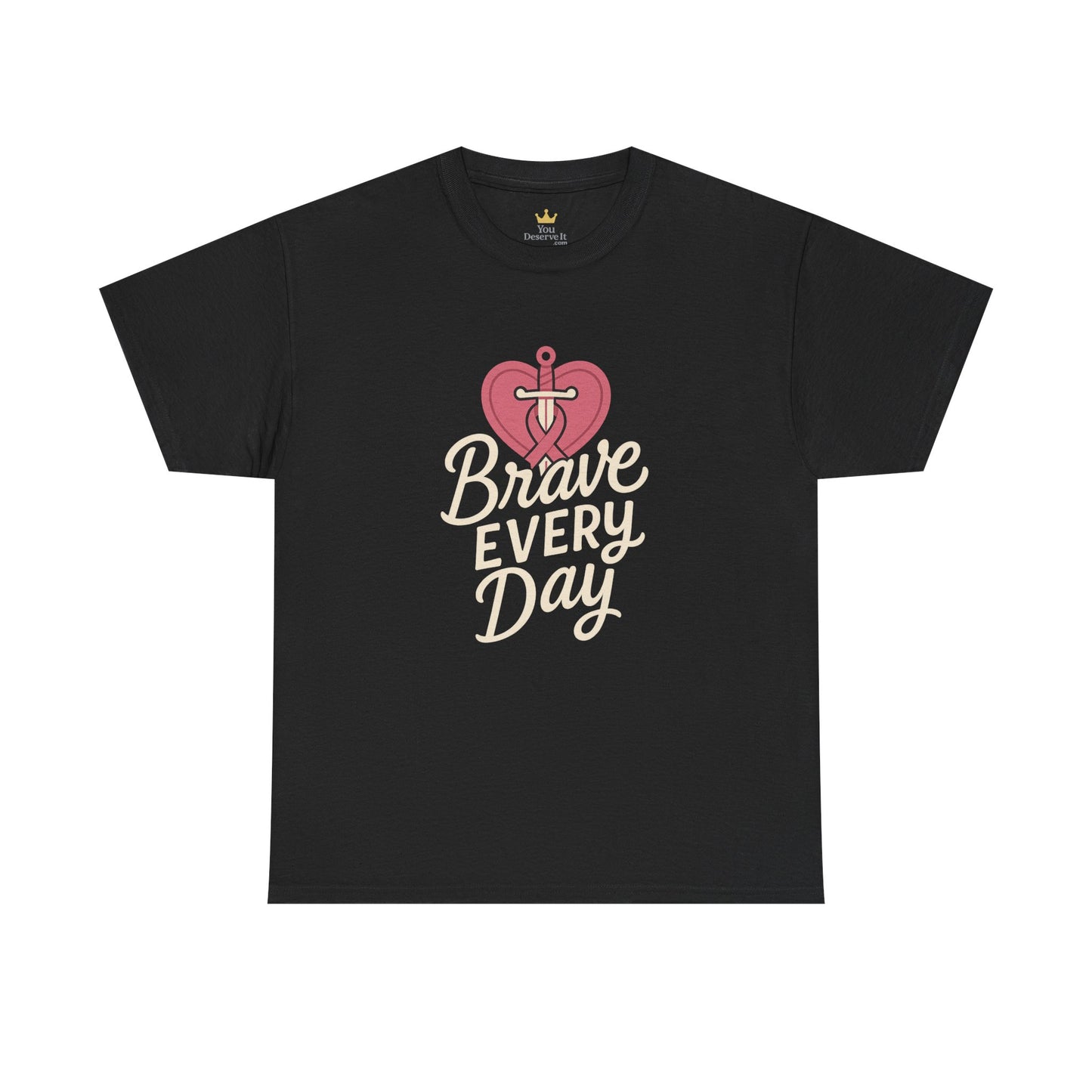 Brave Every Day Shirt | Breast Cancer Awareness Support Tee | Inspirational Courage Graphic T-Shirt