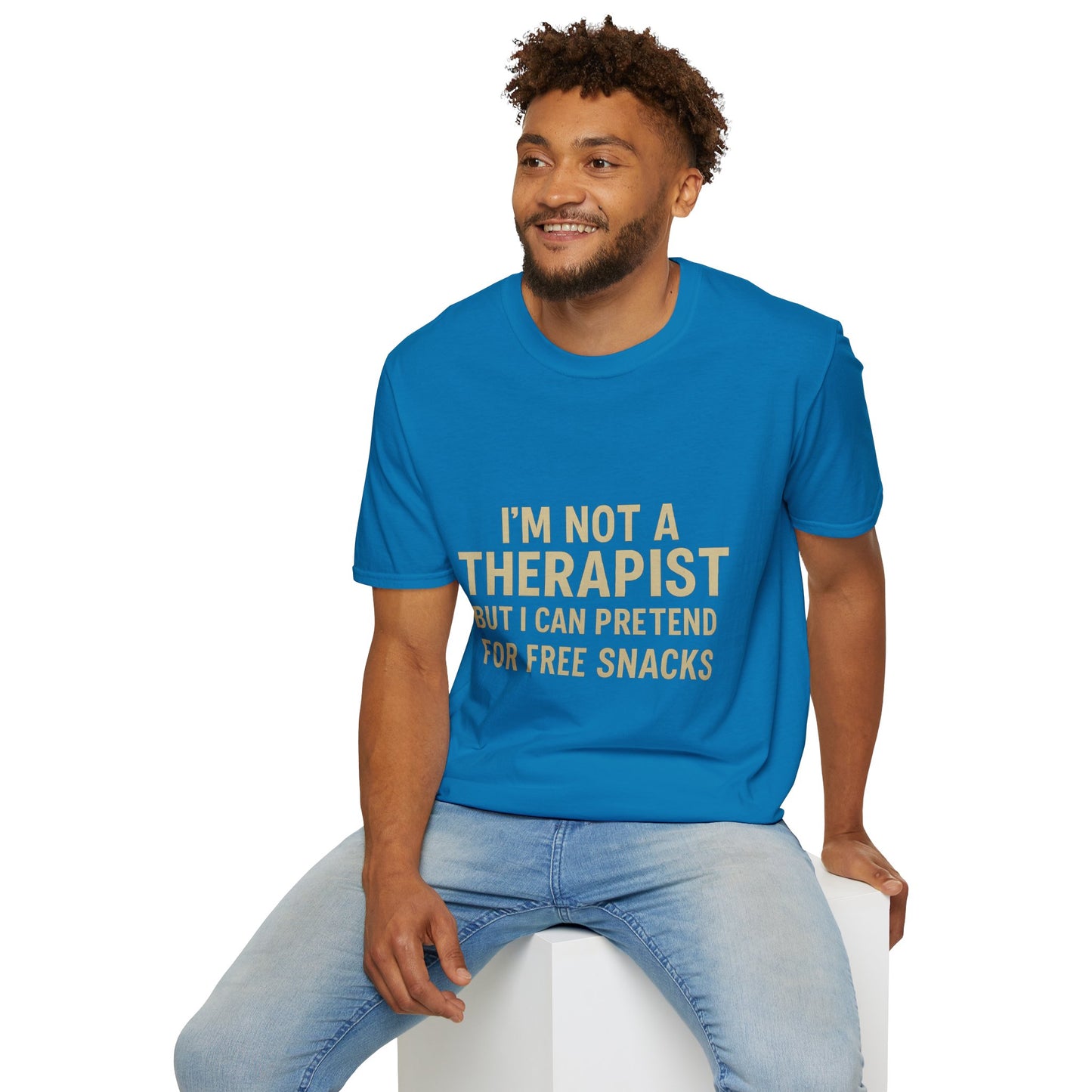 Humorous Therapist T-Shirt, Fun Gift for Friends, Casual Wear, Ideal for Birthdays, Snacks Lover Shirt, Unisex Comfort Tee