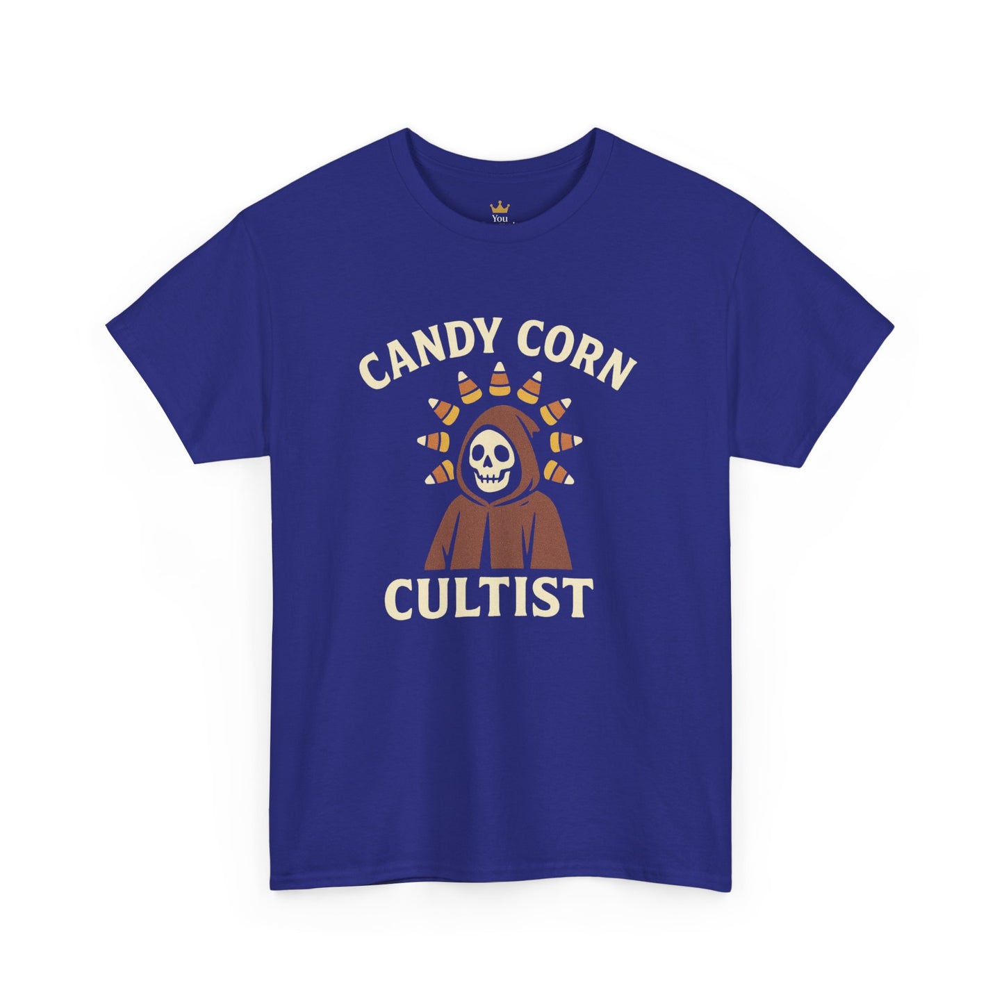 Candy Corn Cultist T-Shirt | Funny Halloween Graphic Tee for Sweet Tooth Fanatics