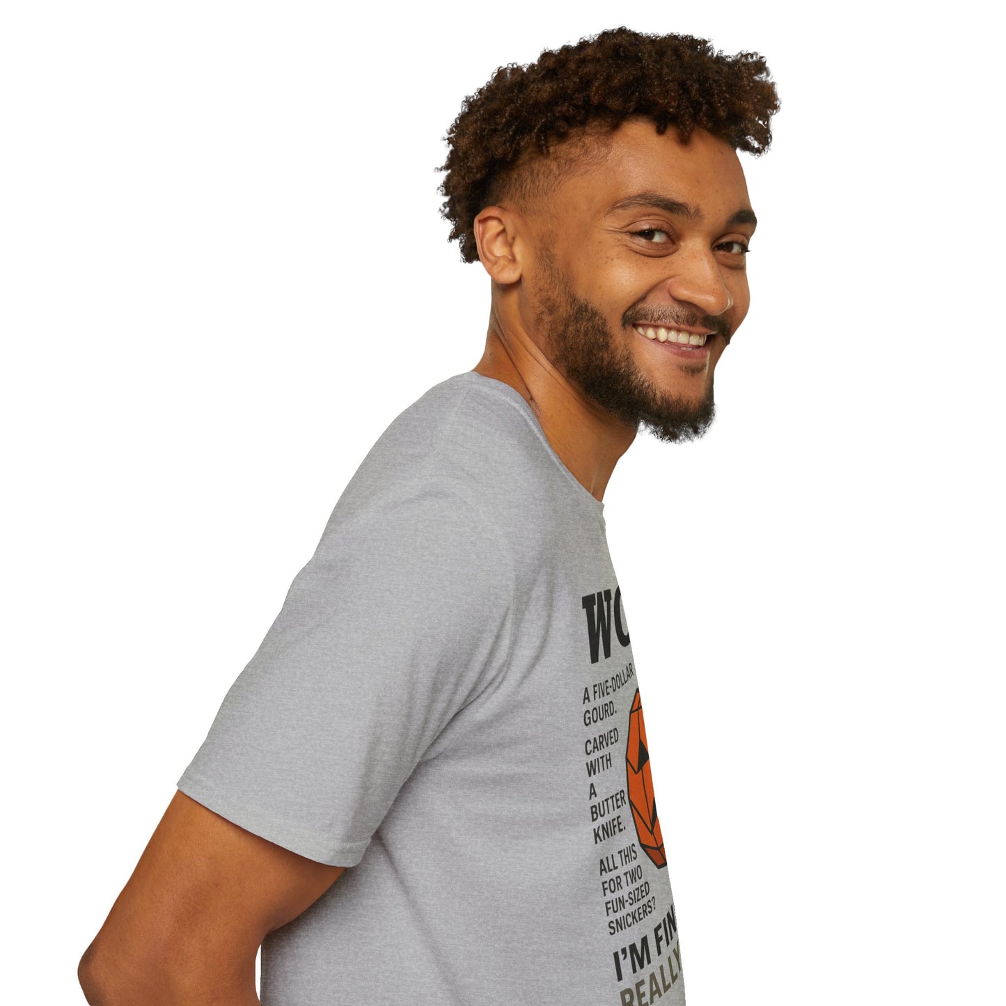 Geometric Jack-O’-Lantern Funny Halloween T-Shirt – Cynical Pumpkin Design