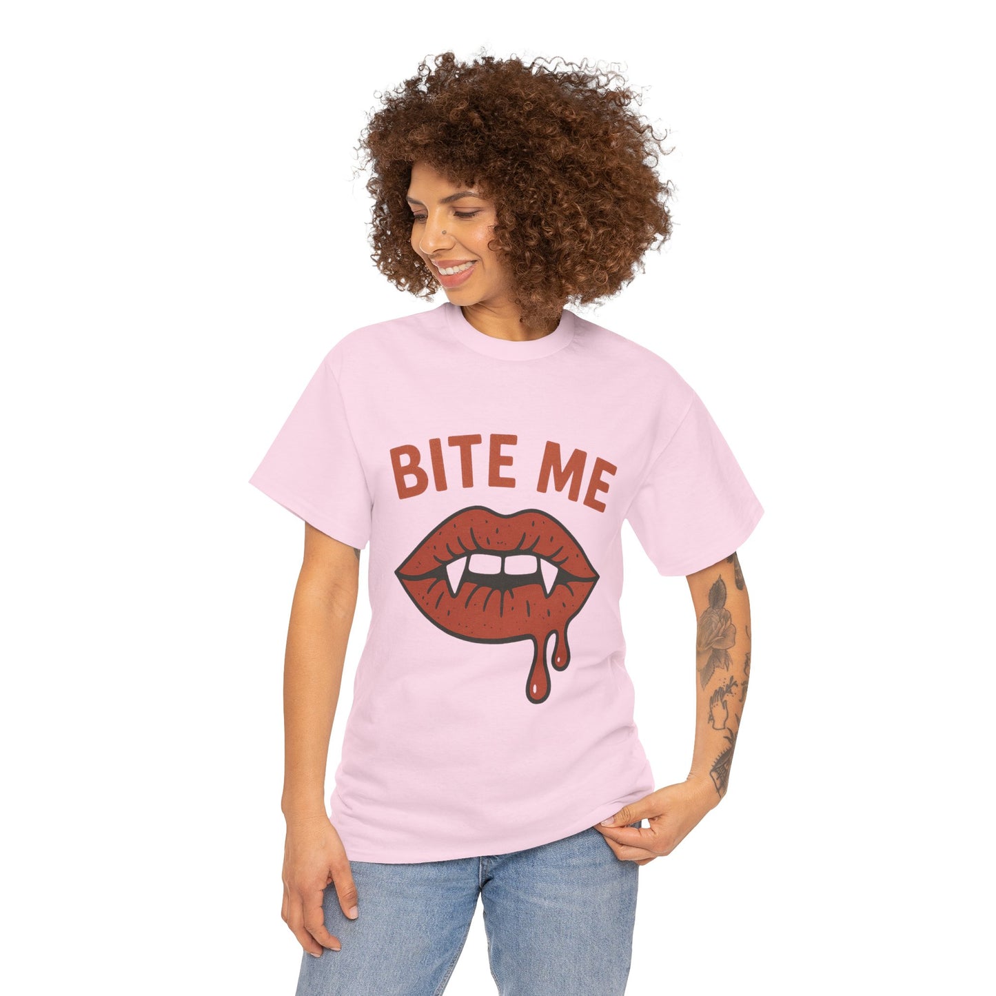 Bite Me Graphic Tee | Unisex Cotton Shirt, Halloween Apparel, Funny T-Shirt, Gothic Style, Trendy Graphic Tee