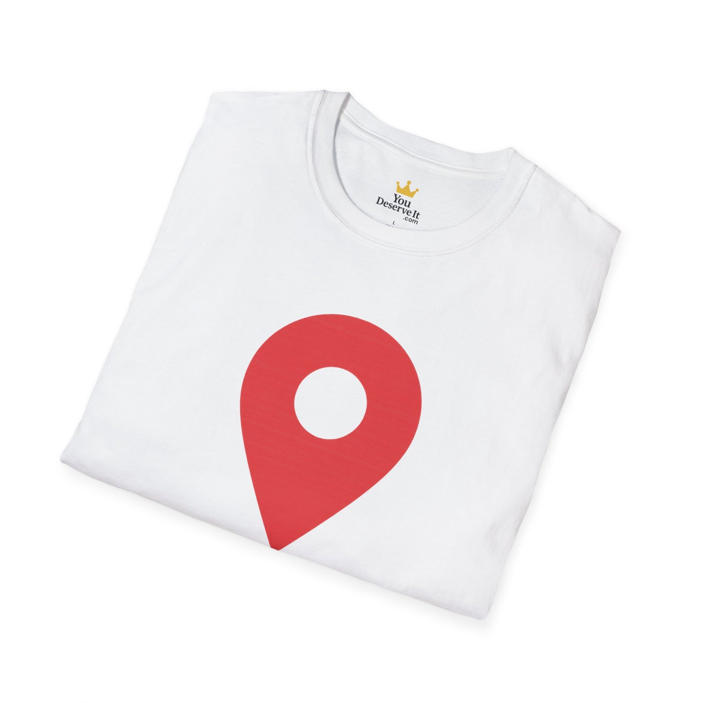 On My Way (Still in the Shower) T-Shirt – Funny Latecomer Gift with Location Pin Design