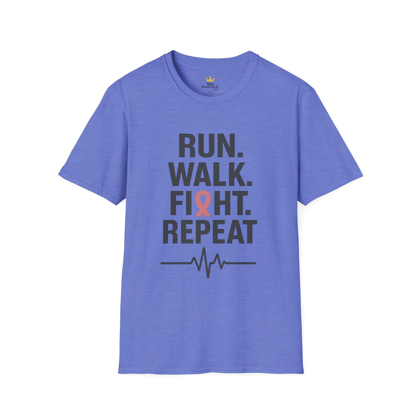 Run. Walk. Fight. Repeat. | Breast Cancer Awareness Tee