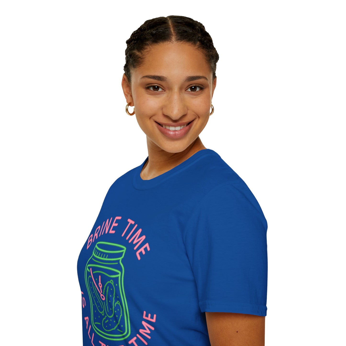 Brine Time Is All the Time – Retro Neon Pickle Jar T-Shirt