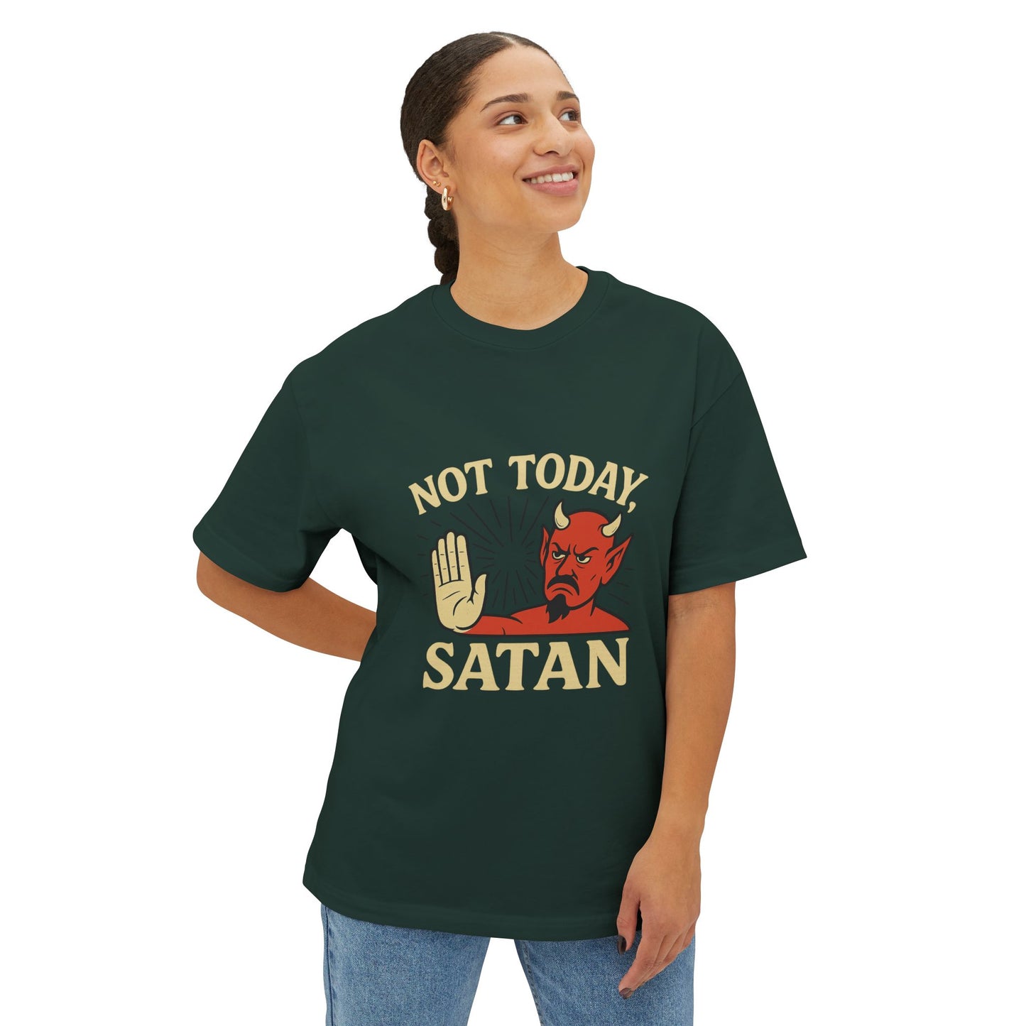 Not Today Satan Shirt | Funny Devil Quote Tee for Zero Chill Days