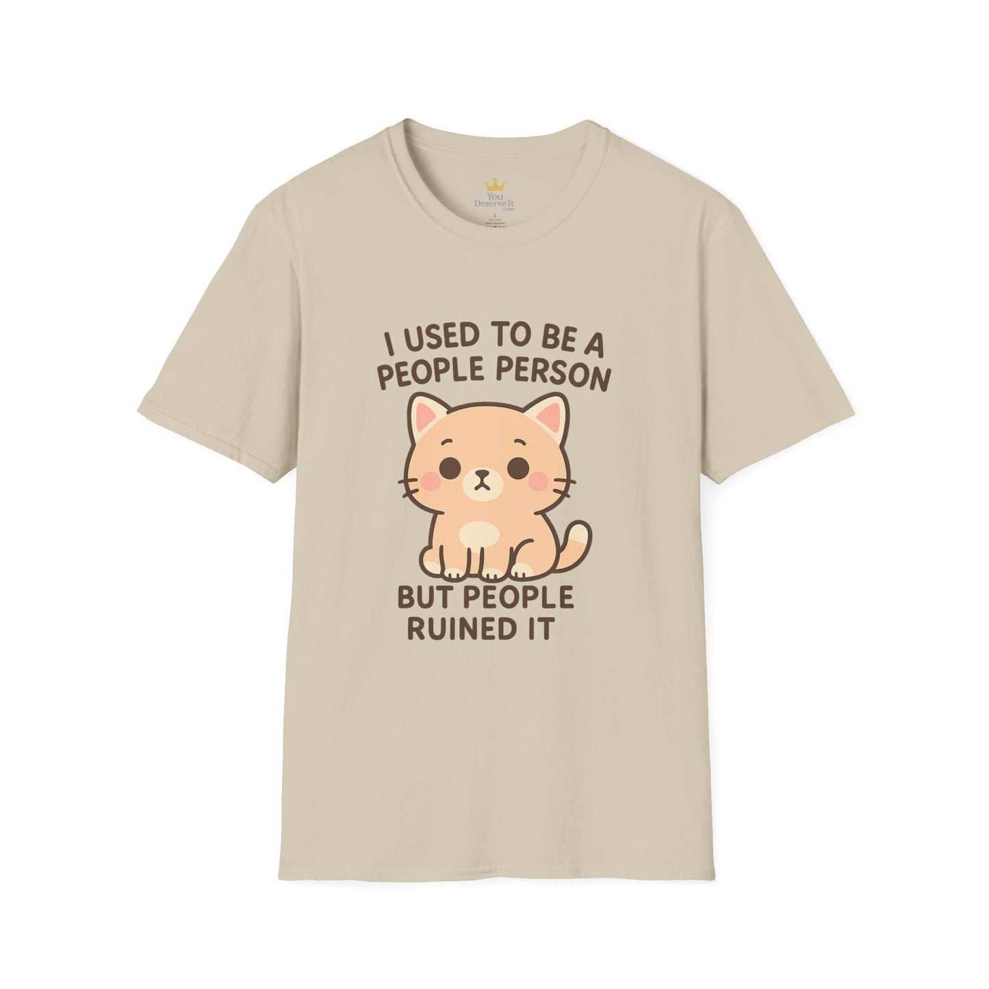 Funny Anti-Social Cat Shirt | I Used to Be a People Person But People Ruined It Tee