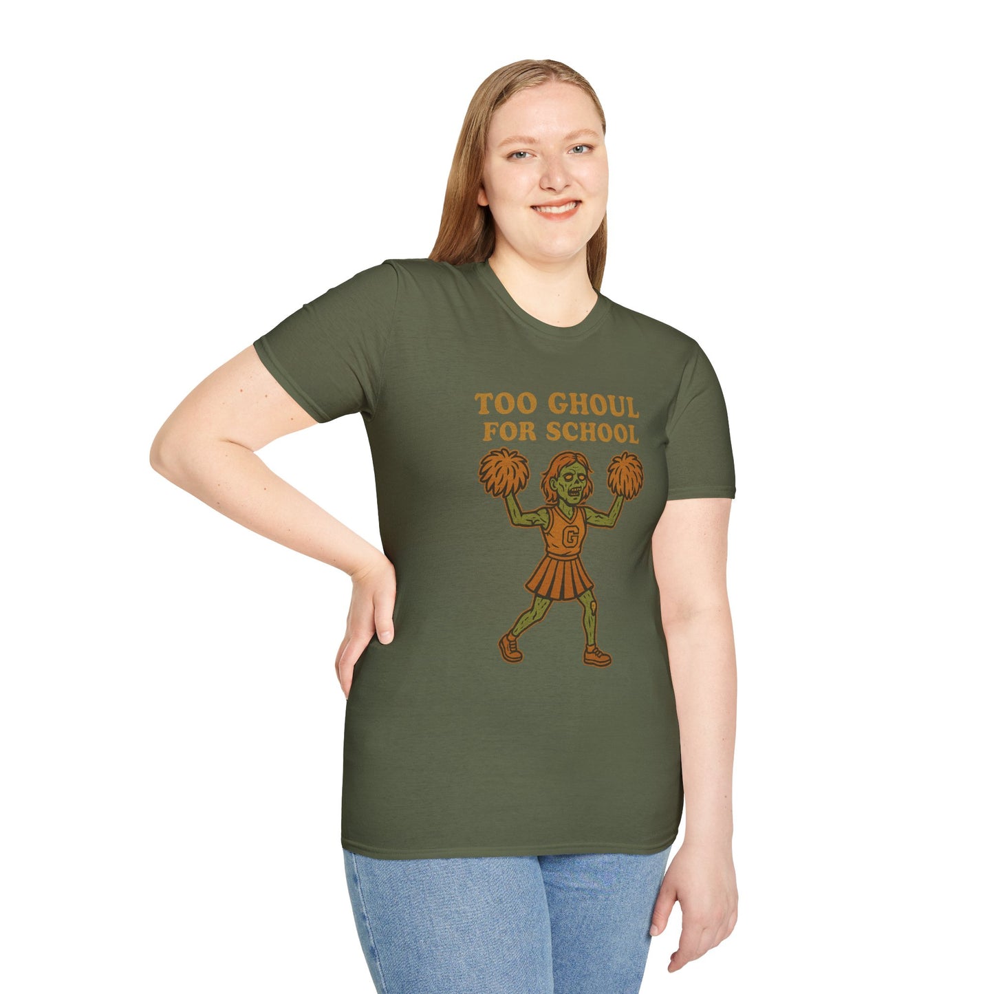 Too Ghoul for School | Zombie Cheerleader Halloween Tee
