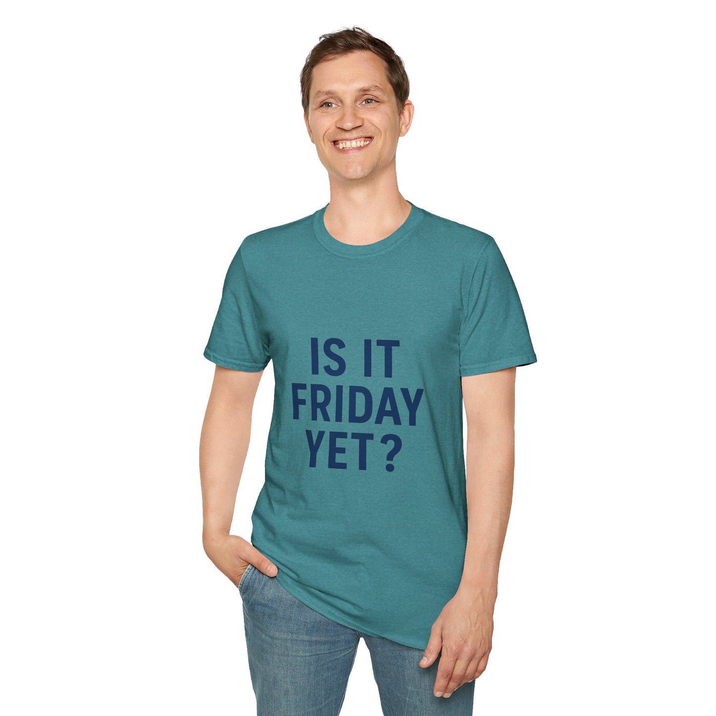 Is It Friday Yet? T-Shirt | Funny Work Week Shirt for Office Zombies