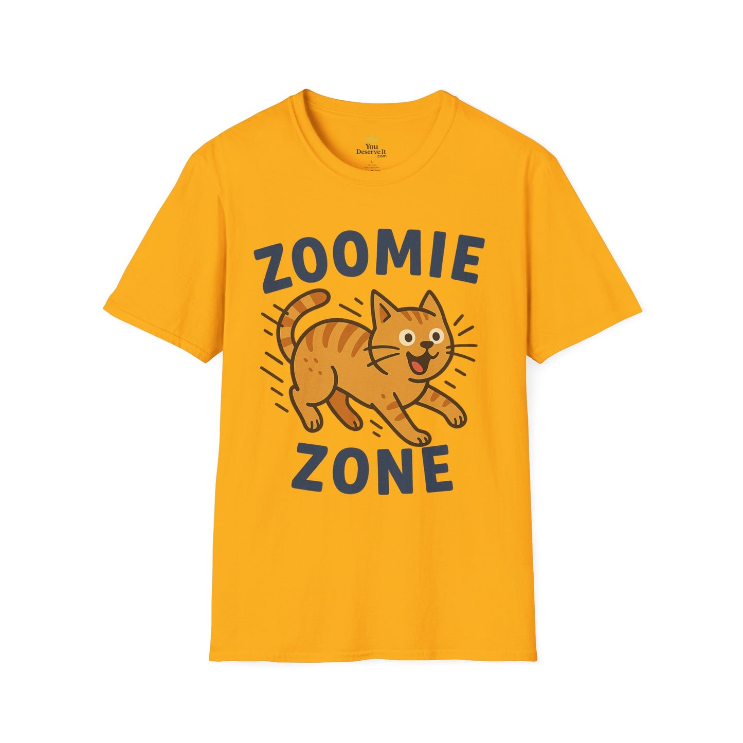 Cute Cat Zoomie Zone T-Shirt, Cat Lover Gift, Funny Pet Tee, Animal T-Shirt, Casual Everyday Top