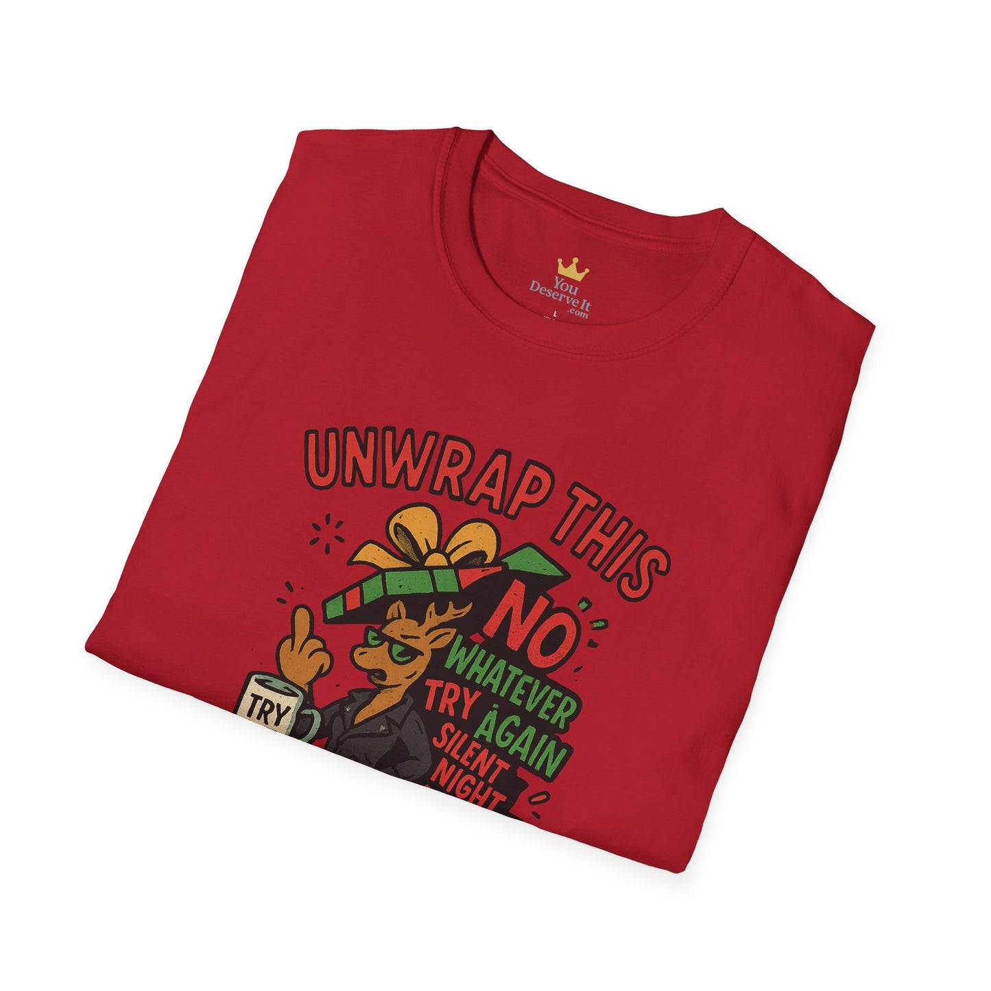 Unwrap This Attitude Christmas Shirt | Funny Sarcastic Holiday Tee | Sassy Anti-Christmas Style