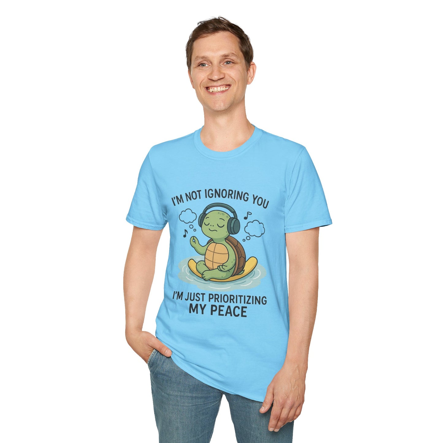 Calm Vibes Turtle T-Shirt - My Peace Graphic Tee, Relaxation Shirt, Nature Lover Gift, Mindfulness Apparel, Cute Animal Top