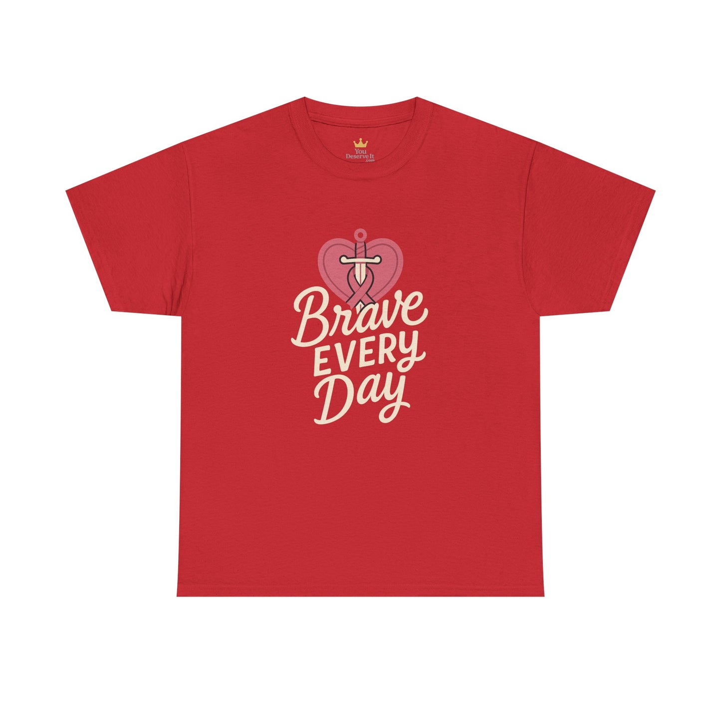 Brave Every Day Shirt | Breast Cancer Awareness Support Tee | Inspirational Courage Graphic T-Shirt