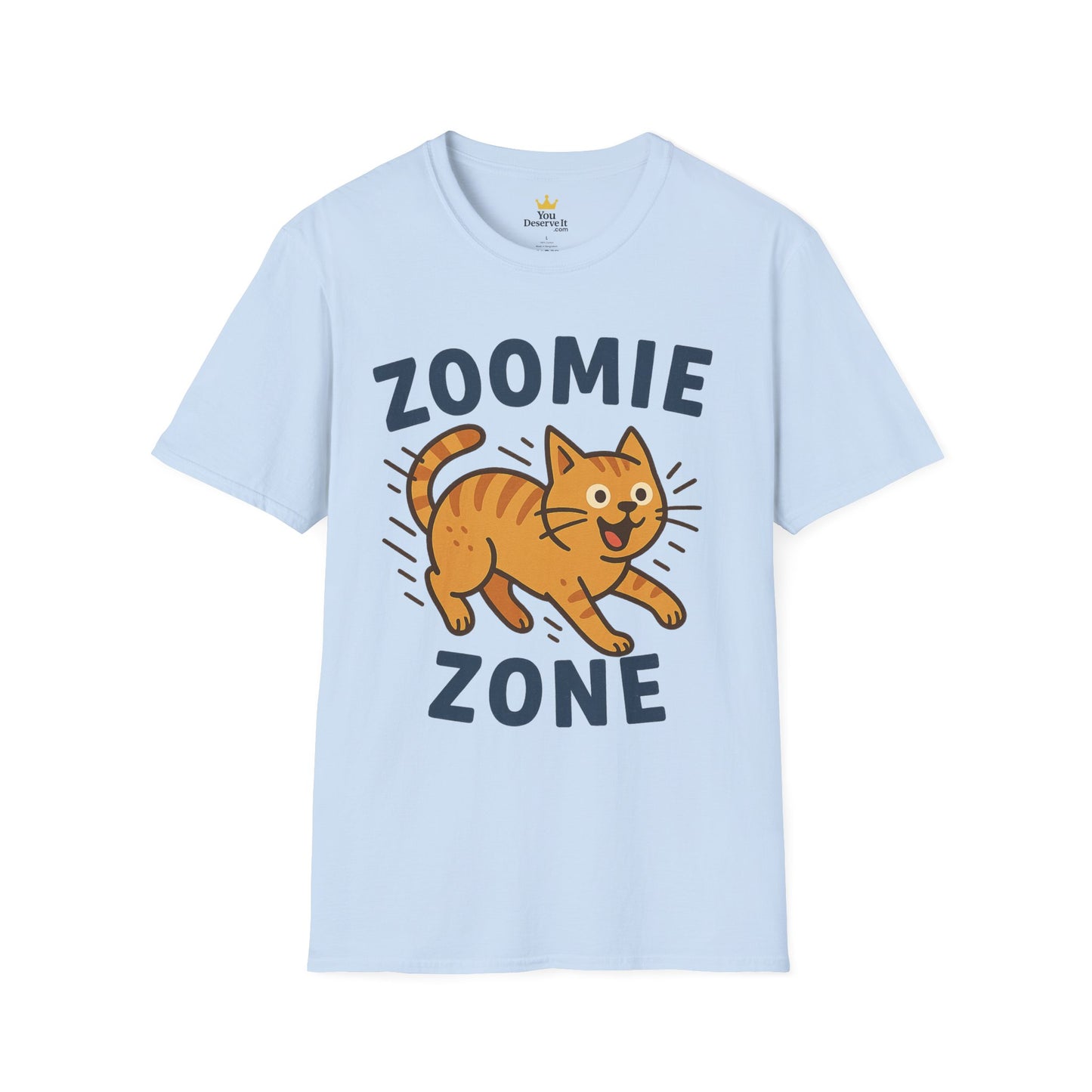 Cute Cat Zoomie Zone T-Shirt, Cat Lover Gift, Funny Pet Tee, Animal T-Shirt, Casual Everyday Top