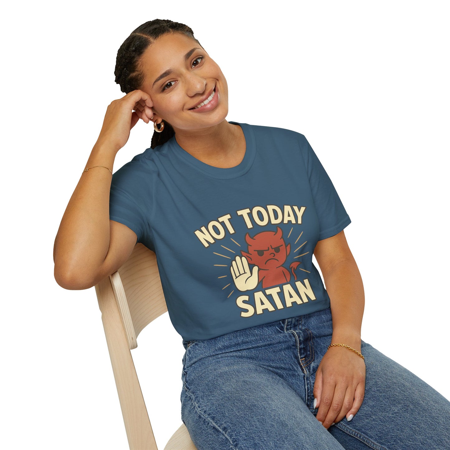 Not Today Satan Shirt | Funny Devil T-Shirt for Zero-Chill Mood Days