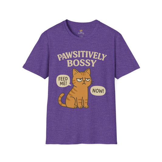 Pawsitively Bossy – Funny Cat Command T-Shirt
