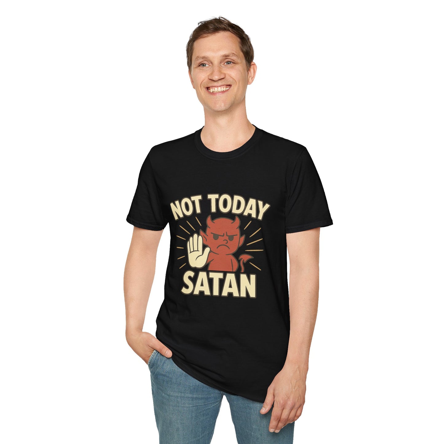 Not Today Satan Shirt | Funny Devil T-Shirt for Zero-Chill Mood Days