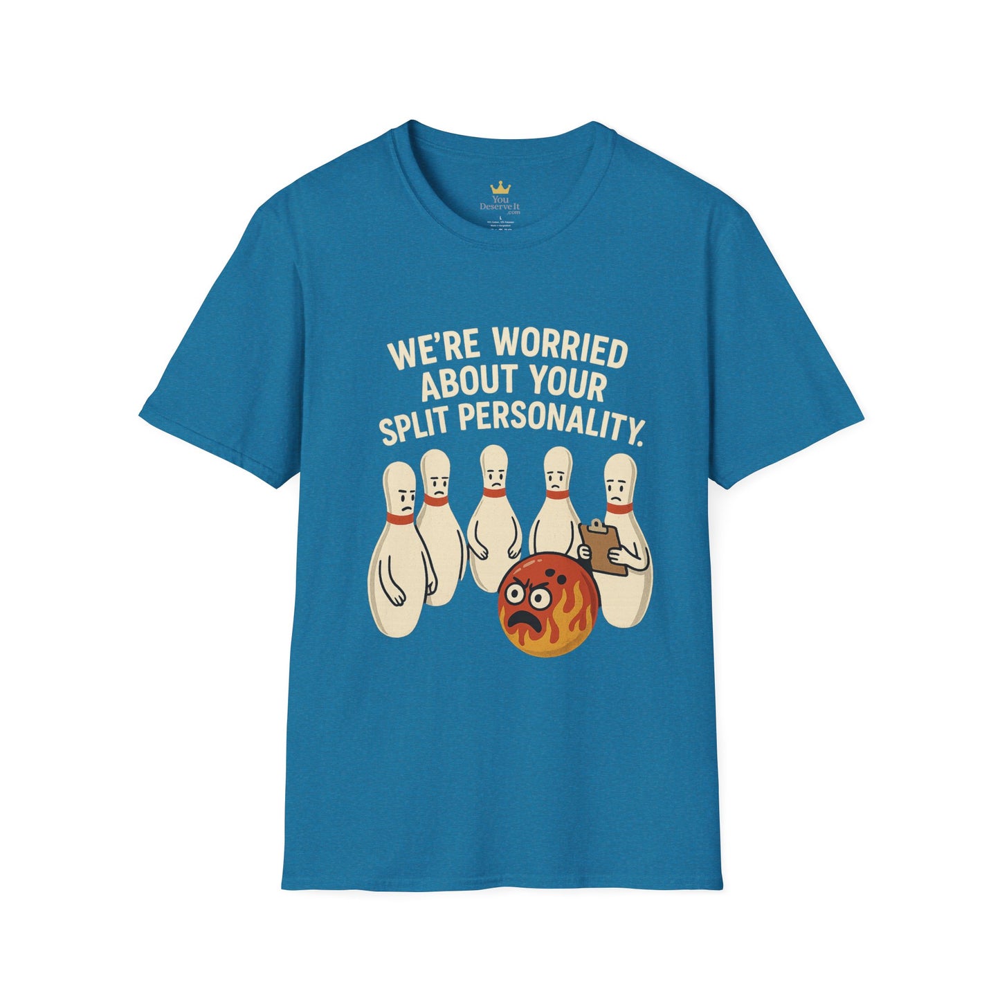 Bowling Intervention T-Shirt | "Split Personality" Funny League Tee