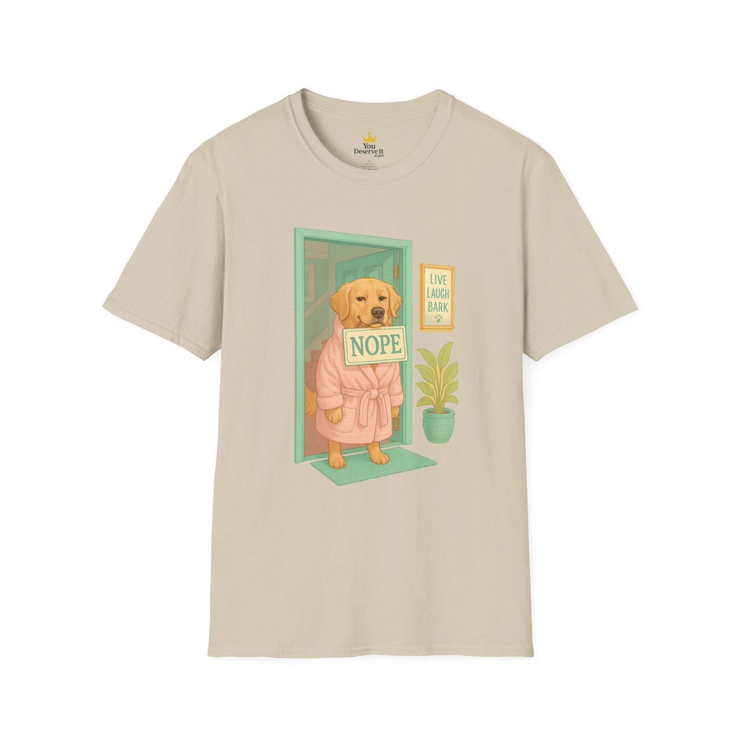 Smug Retriever "NOPE" Tee | Polite but Firm Gatekeeping Vibes, Pet Lover Gift, Animal Humor Tee, Casual Wear, Dog-Themed Apparel
