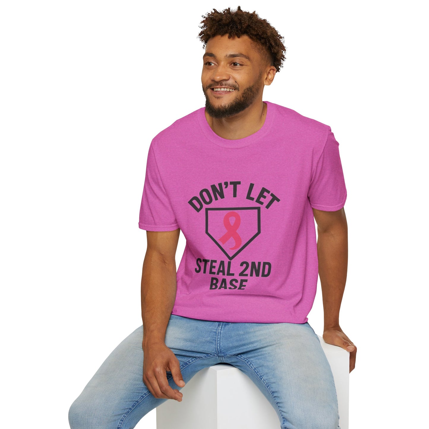 Funny Breast Cancer Awareness Shirt | Don't Let Cancer Steal 2nd Base Tee