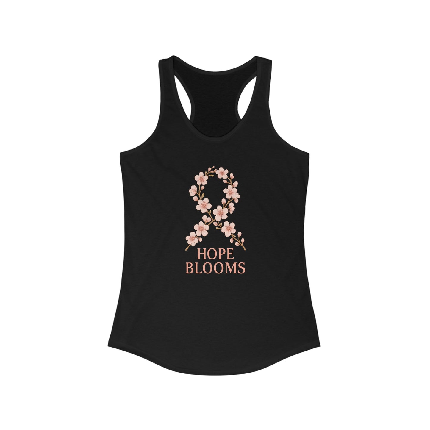 Hope Blooms Floral Ribbon Tank | Breast Cancer Awareness Racerback