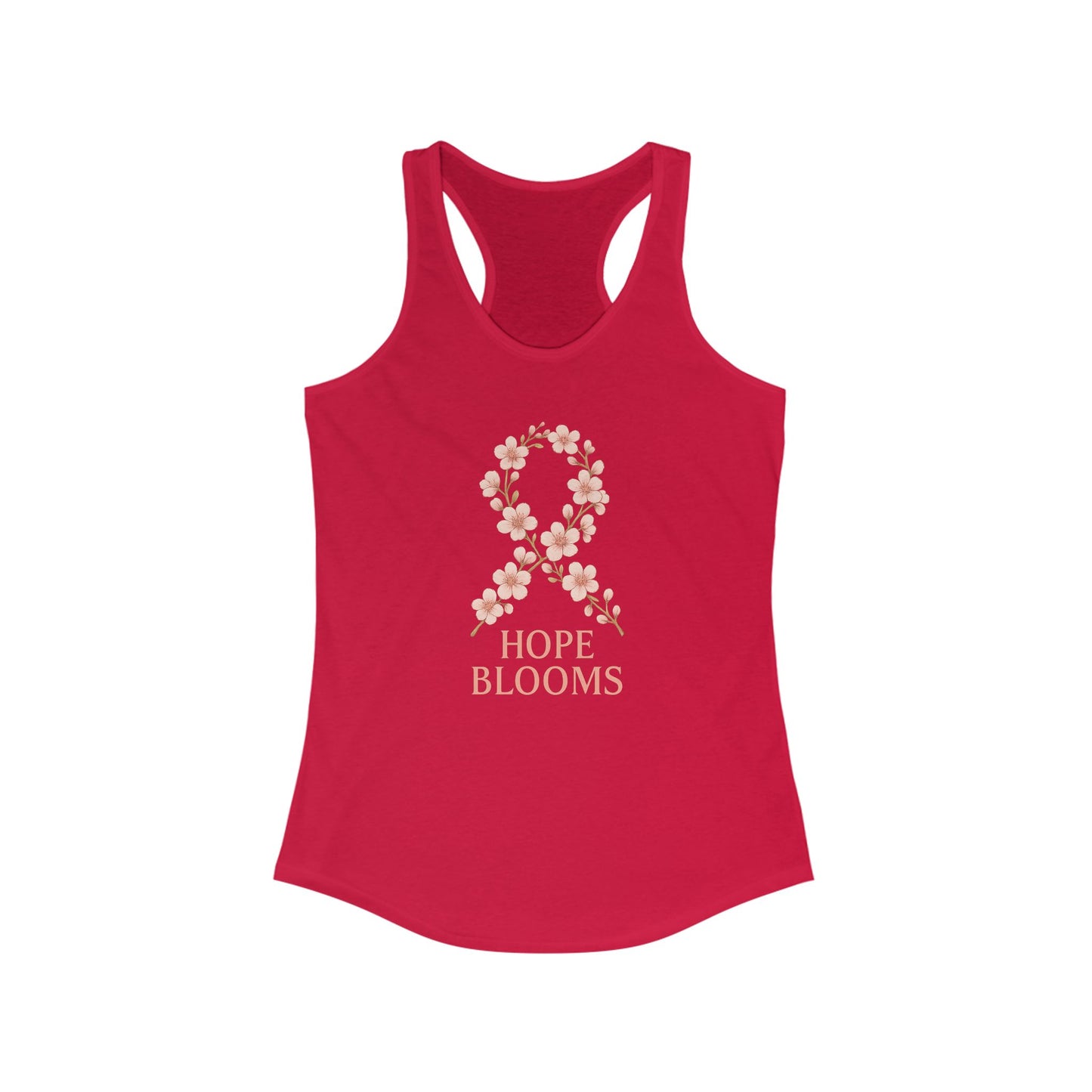 Hope Blooms Floral Ribbon Tank | Breast Cancer Awareness Racerback