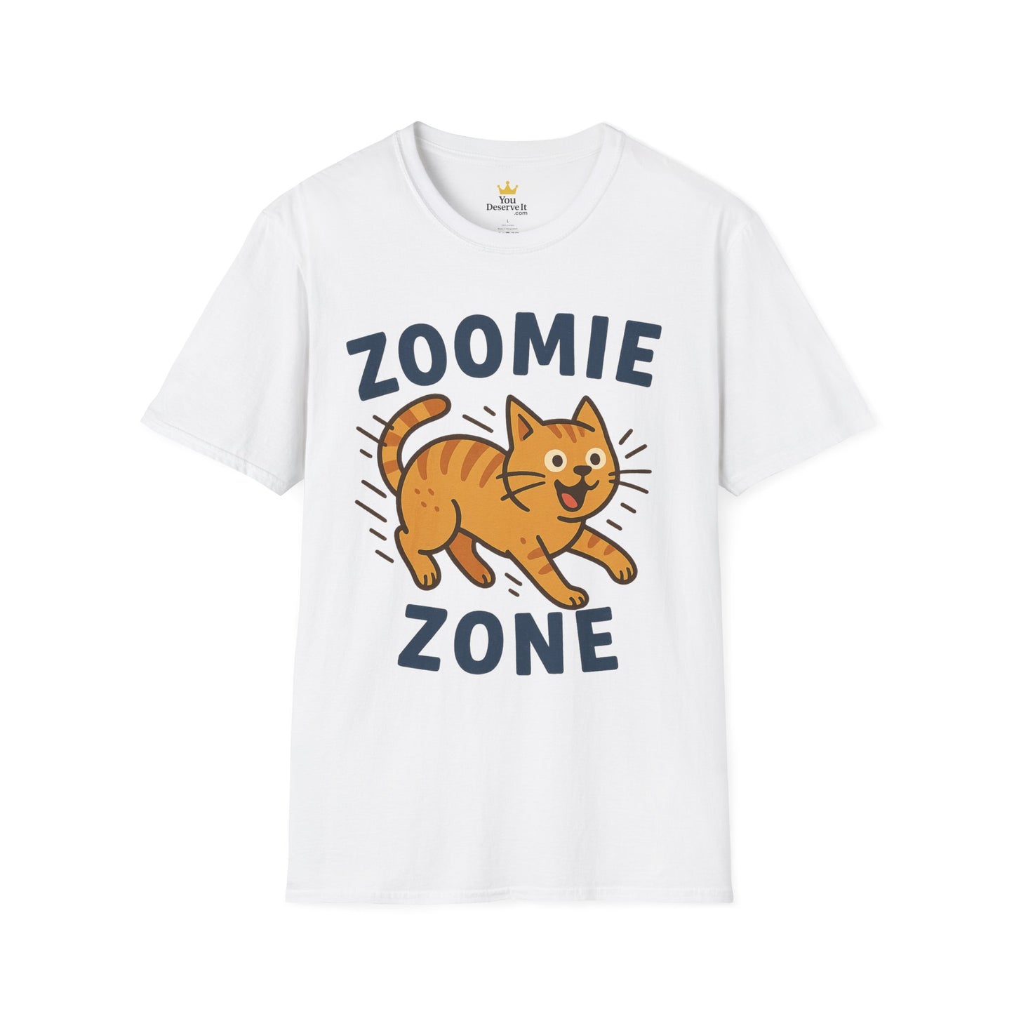 Cute Cat Zoomie Zone T-Shirt, Cat Lover Gift, Funny Pet Tee, Animal T-Shirt, Casual Everyday Top