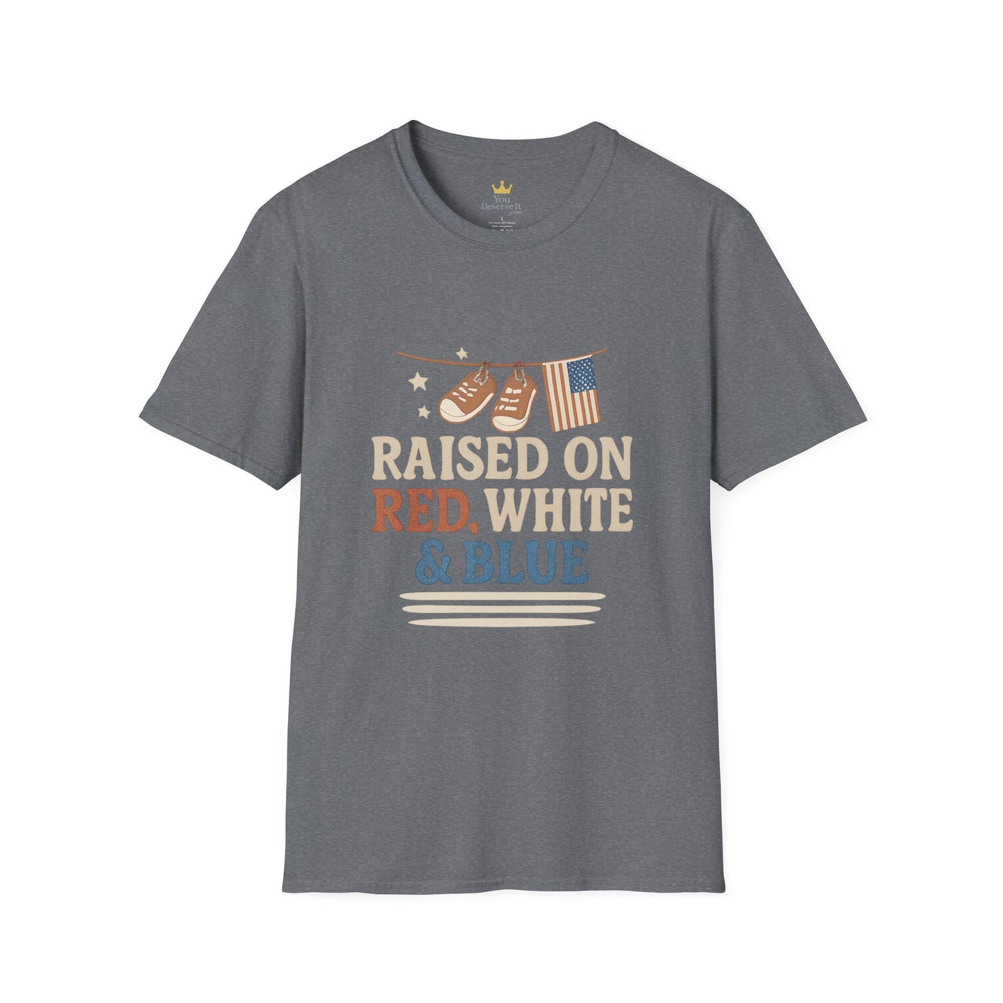 Raised on Red, White & Blue | Vintage Patriotic Tee